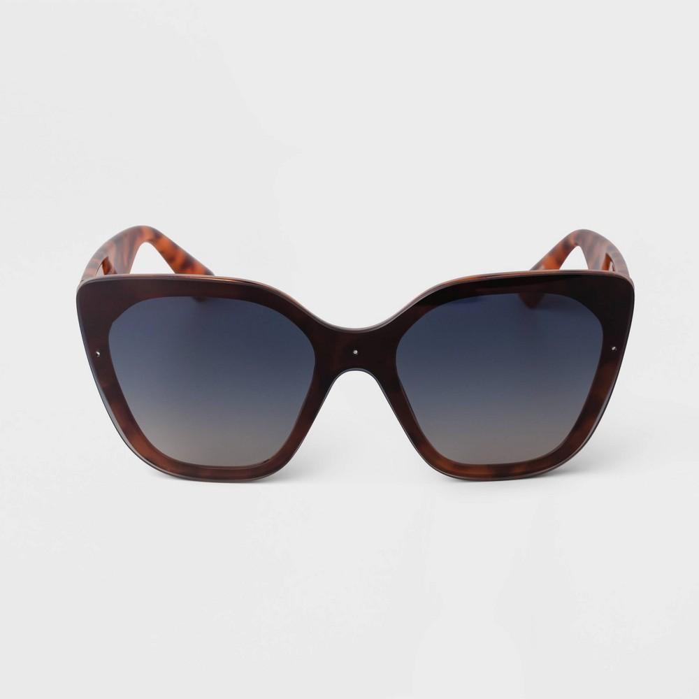 Womens Square Shield Sunglasses - A New Day Brown: Maximum UV Protection, Polycarbonate Lens, Recycled Plastic Frame Product Image