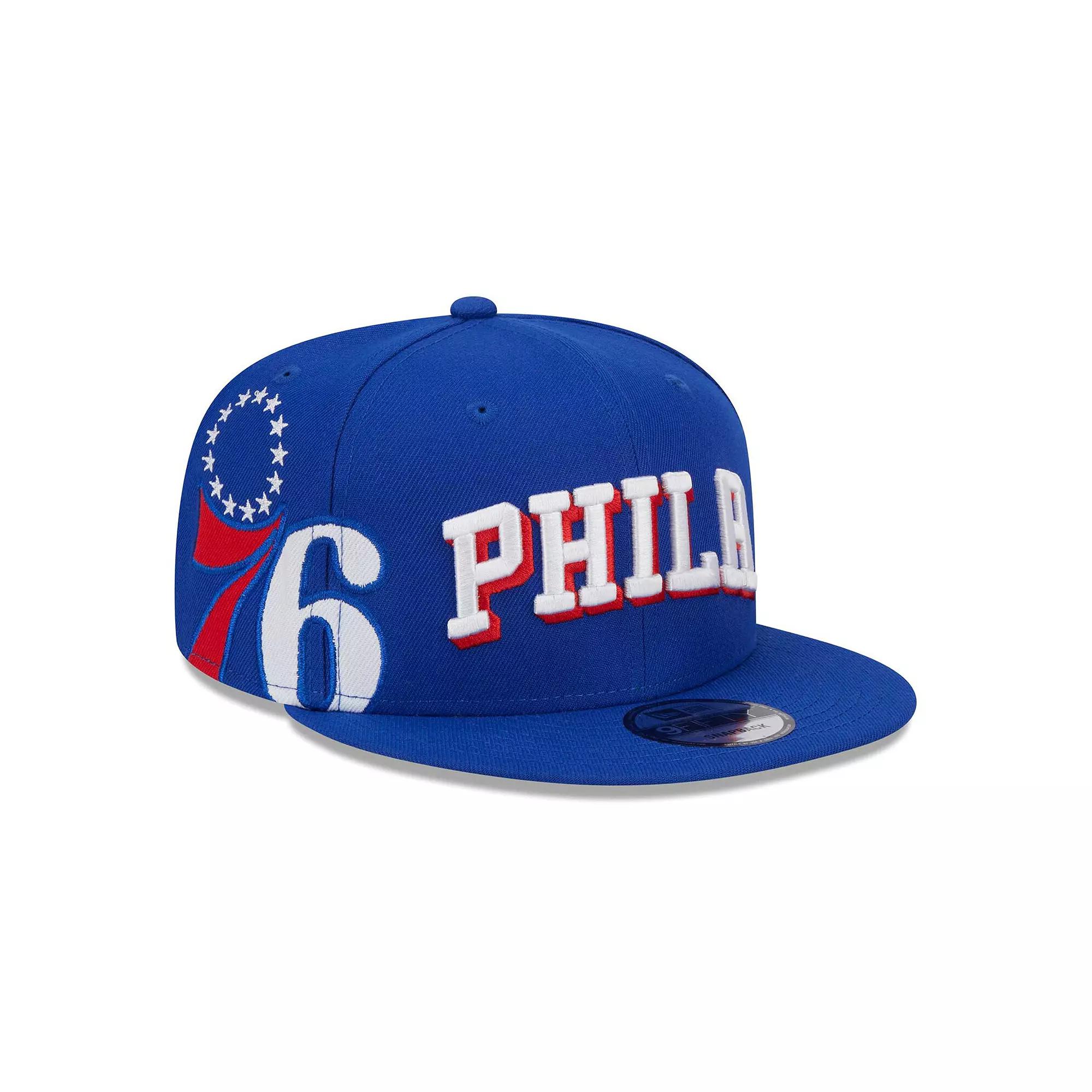 Mens New Era Royal Philadelphia 76ers Side Logo 9FIFTY Snapback Hat Product Image