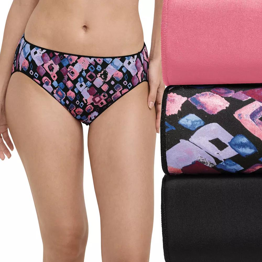 Women's Jockey® No Panty Line Promise® 3-Pack Bikini Panty Set 1770, Watercolor Diamonds Product Image