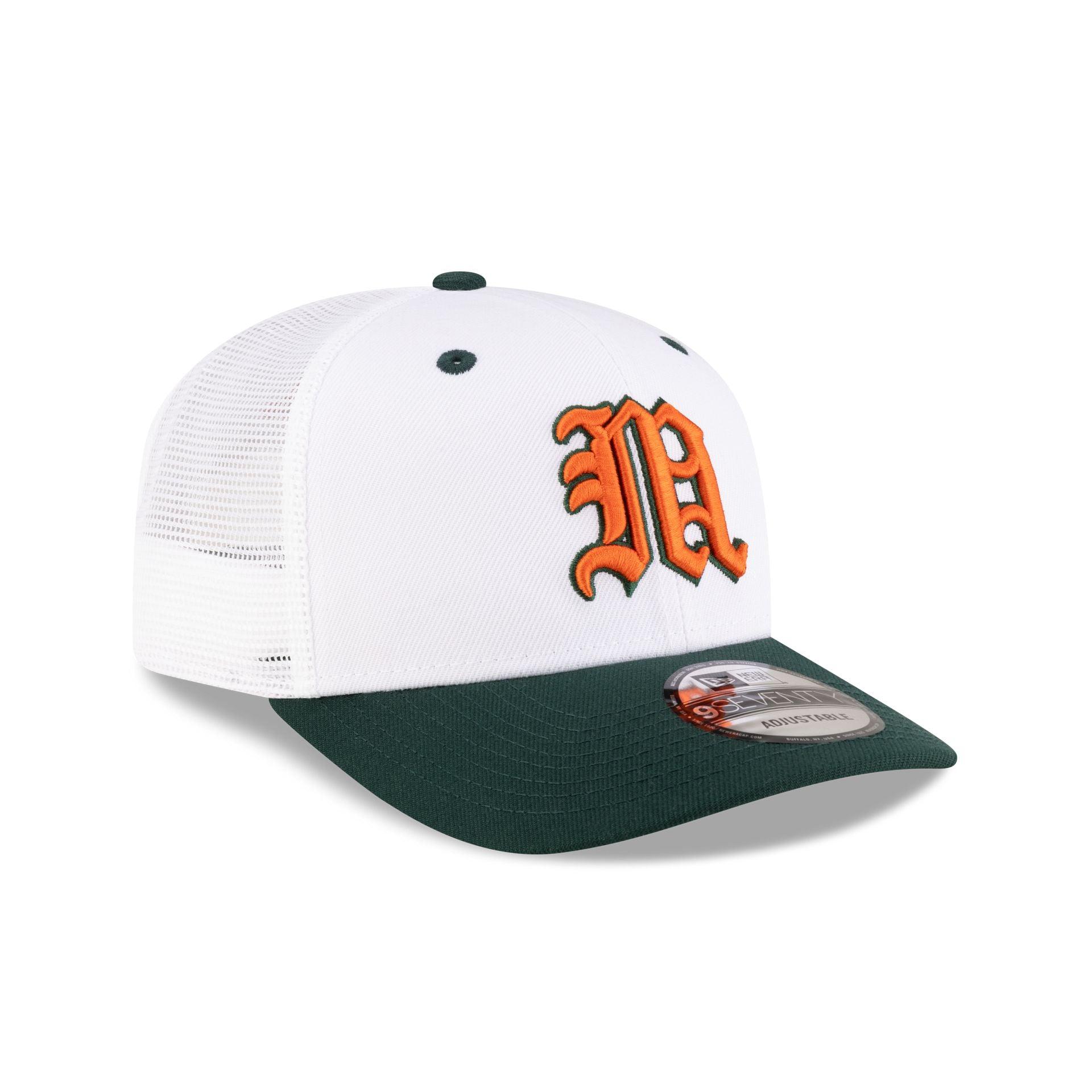 New Era x adidas Miami Hurricanes White 9SEVENTY Trucker Hat Male Product Image