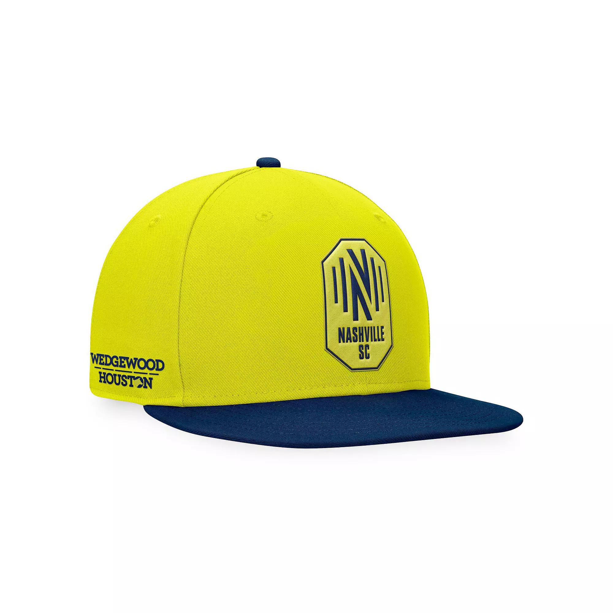 Men's Fanatics Branded Yellow/Navy Nashville SC Downtown Snapback Hat, Mls Yellow Product Image