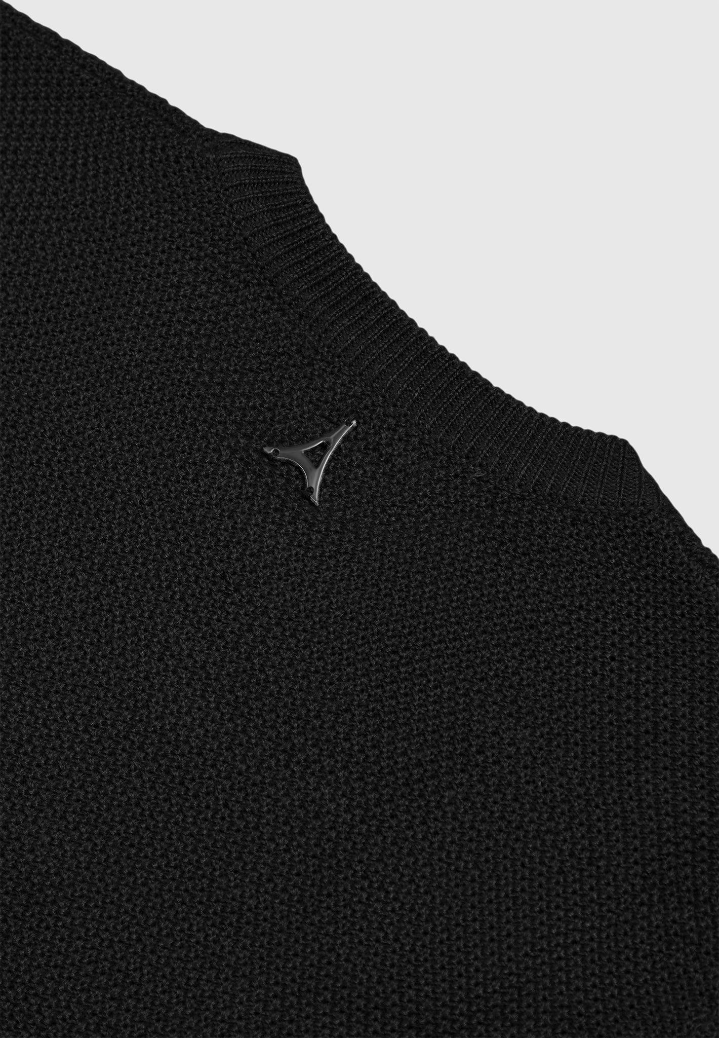 Gabin - Textured Wool Blend Jumper - Black Male Product Image