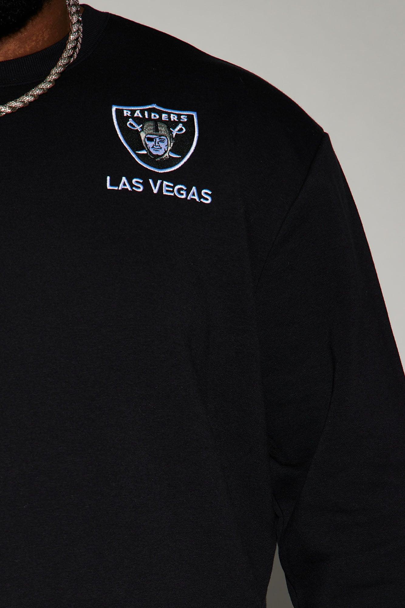 Raiders Higher Education Fleece Crew Neck Sweater - Black/combo Male Product Image