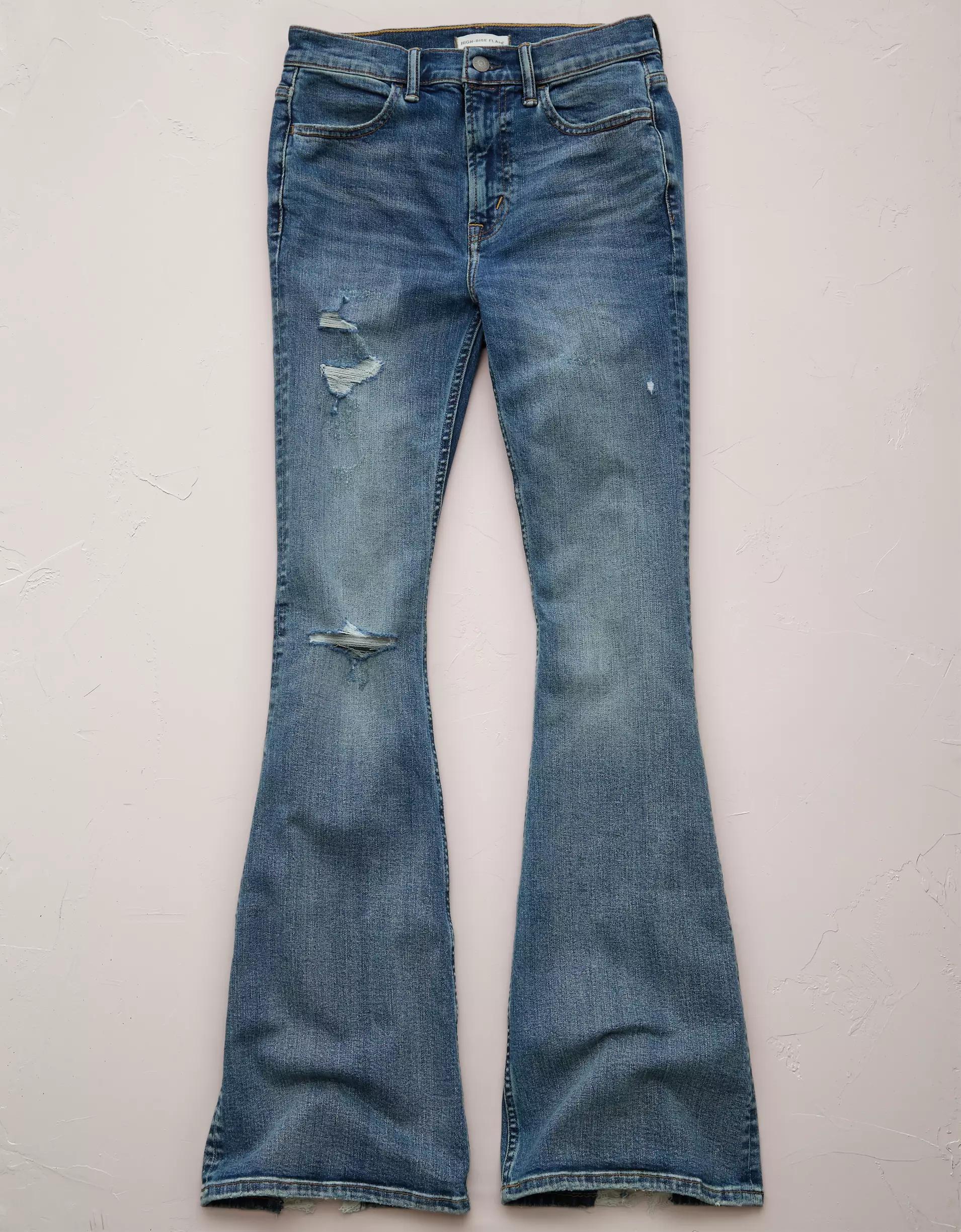 AE77 Premium High-Waisted Flare Jean Product Image