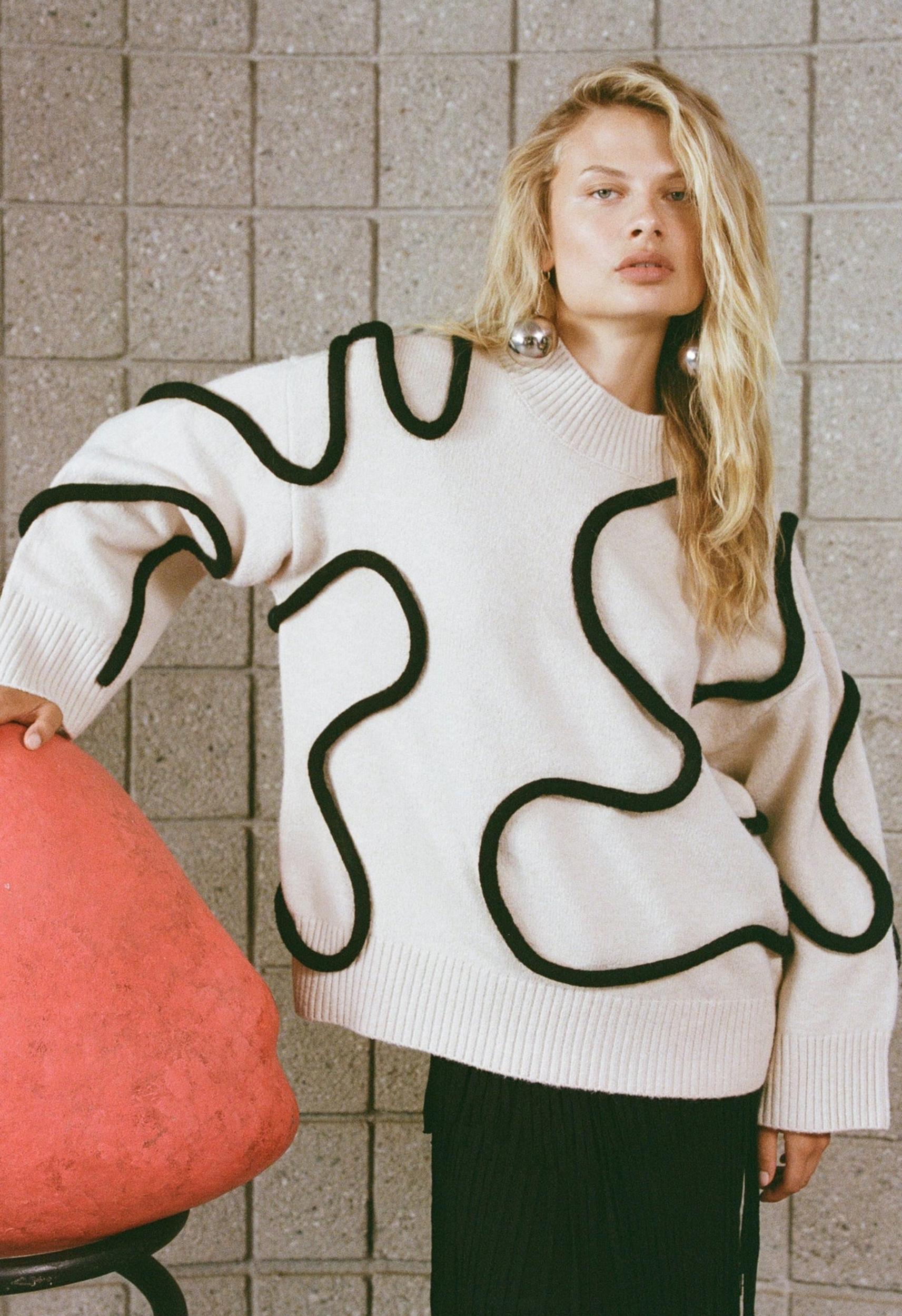Leigh Squiggle Knit Sweater Product Image