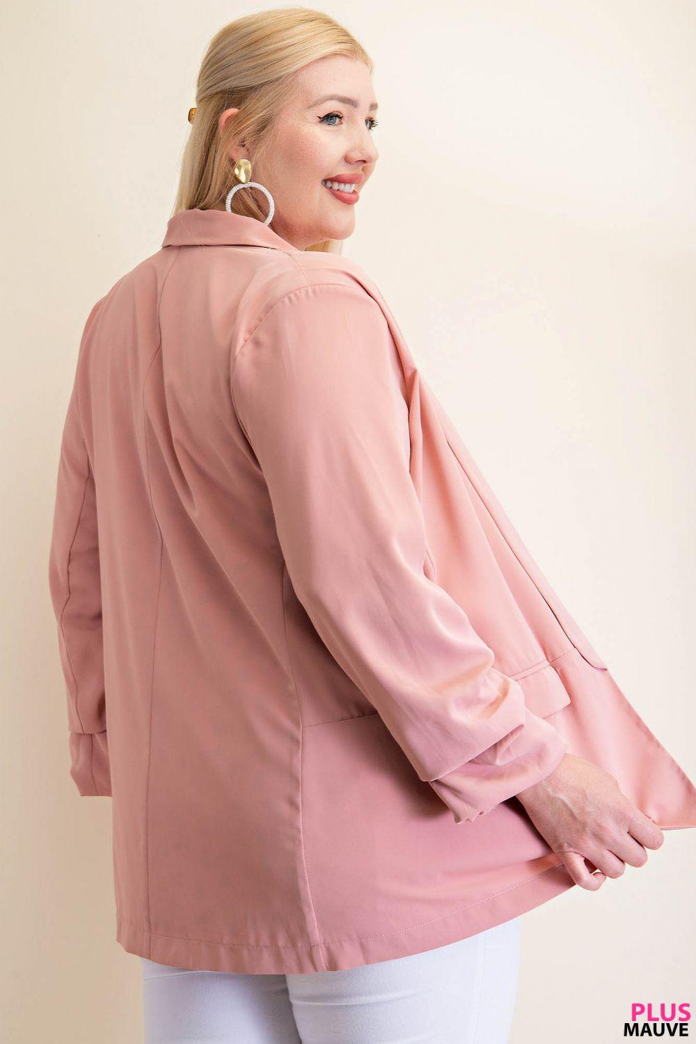 5524   Traci Ruched Sleeve Lined Blazer - Reg & Plus! Product Image