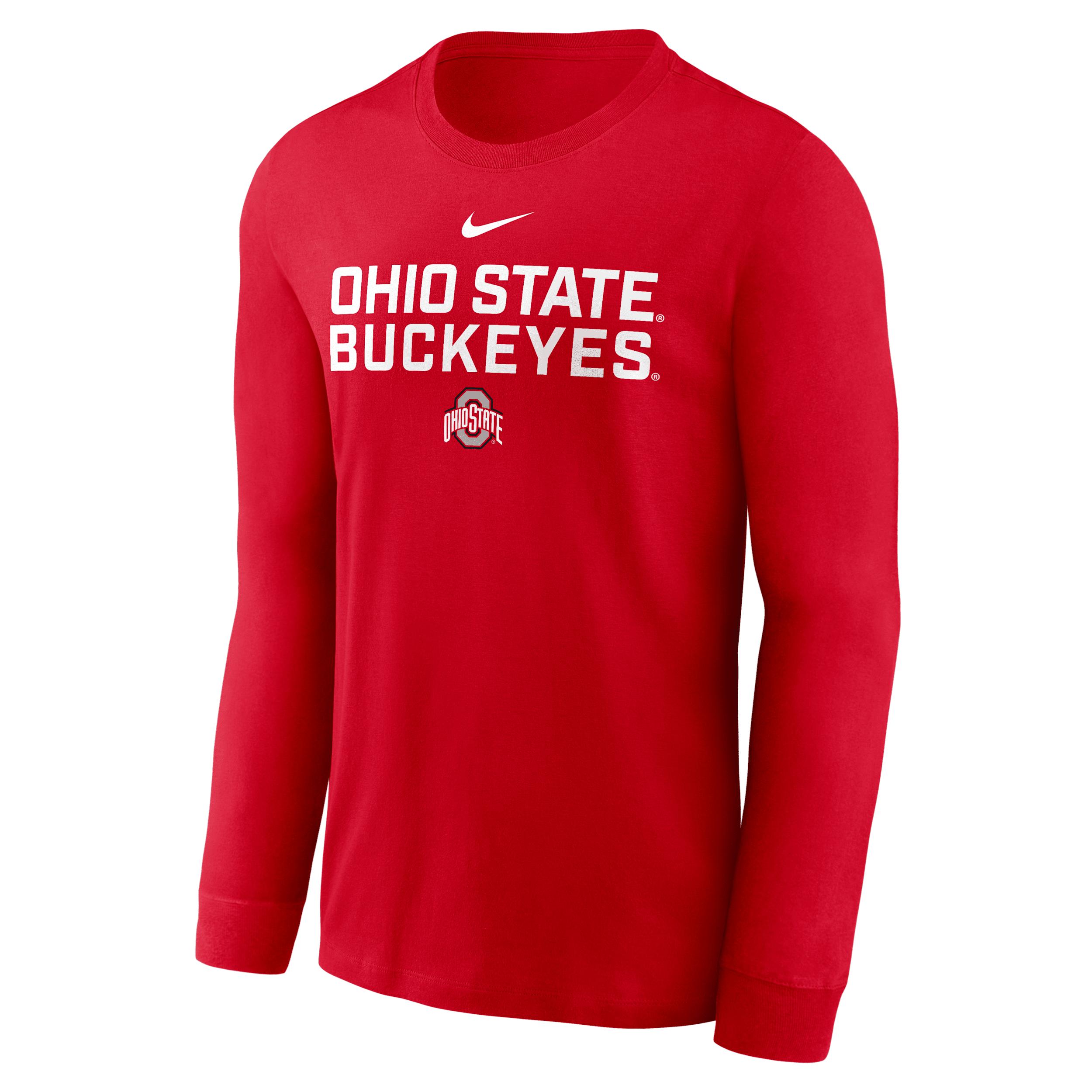 Ohio State Sideline Nike Men's Dri-FIT College Long-Sleeve T-Shirt Product Image