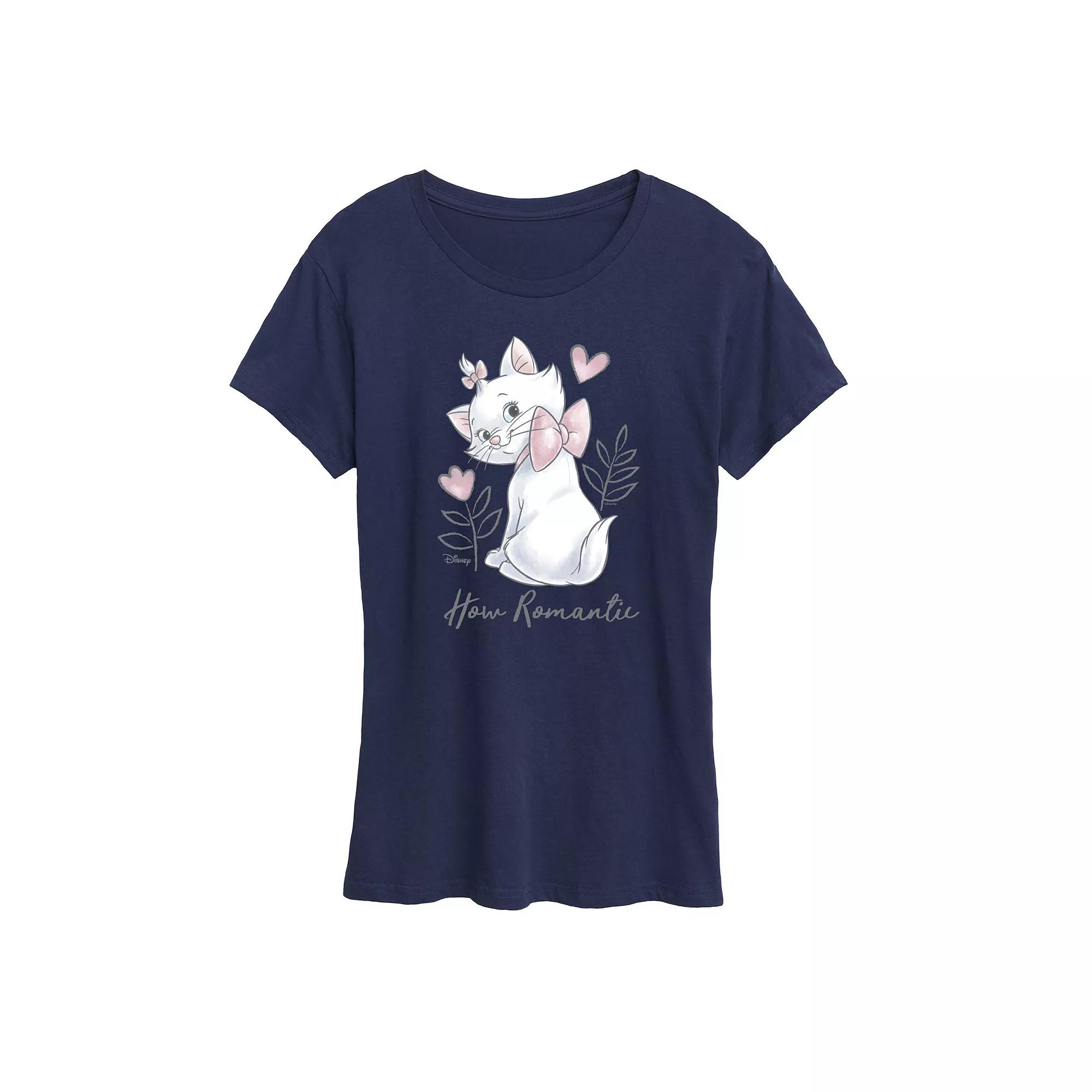 Disney's The Aristocats Women's Romantic Graphic Tee, Girl's, Size: Medium, White Product Image