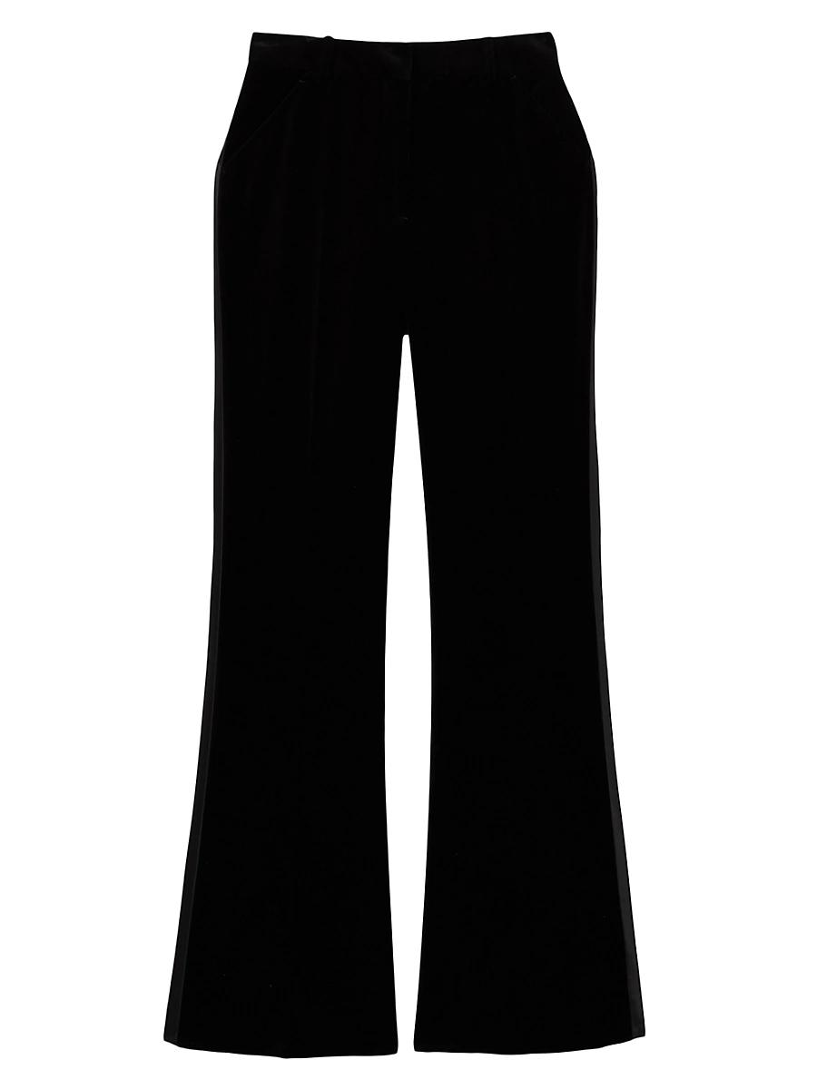 Womens Parisa Velvet Tuxedo Pants Product Image
