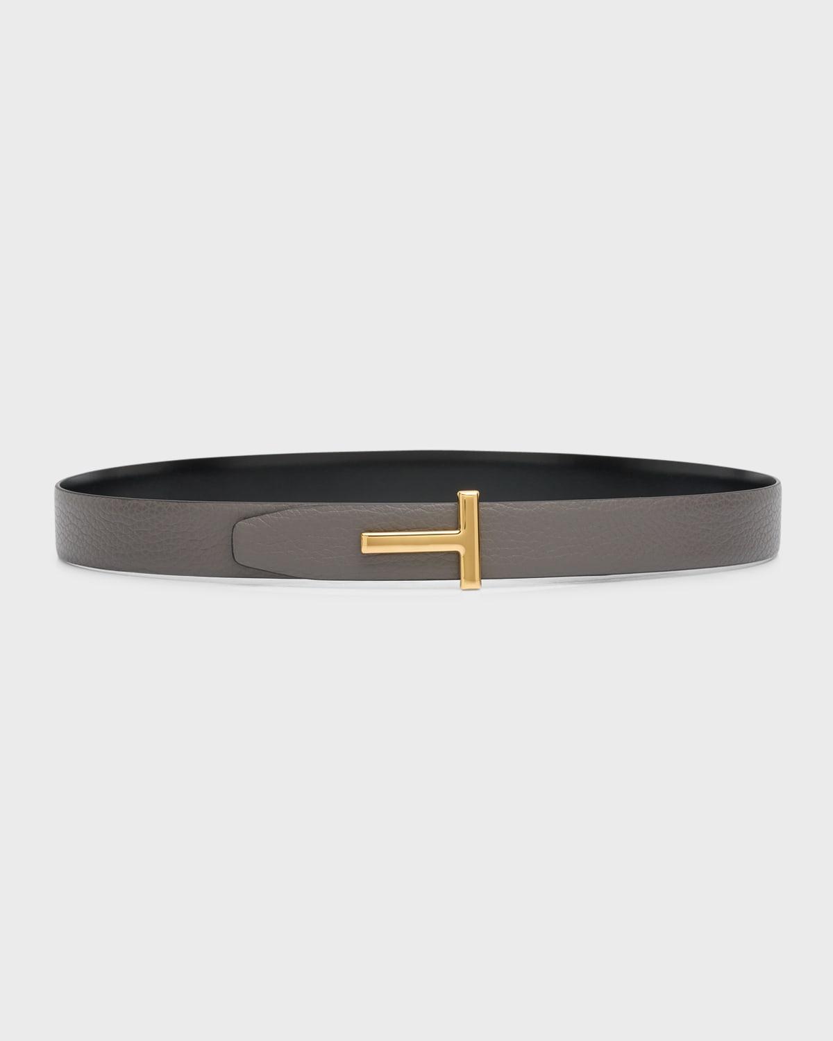 Reversible T-Logo Leather Belt Product Image