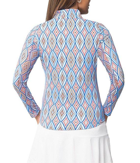 IBKUL Romina Print Mock Neck Long Sleeve Top Product Image