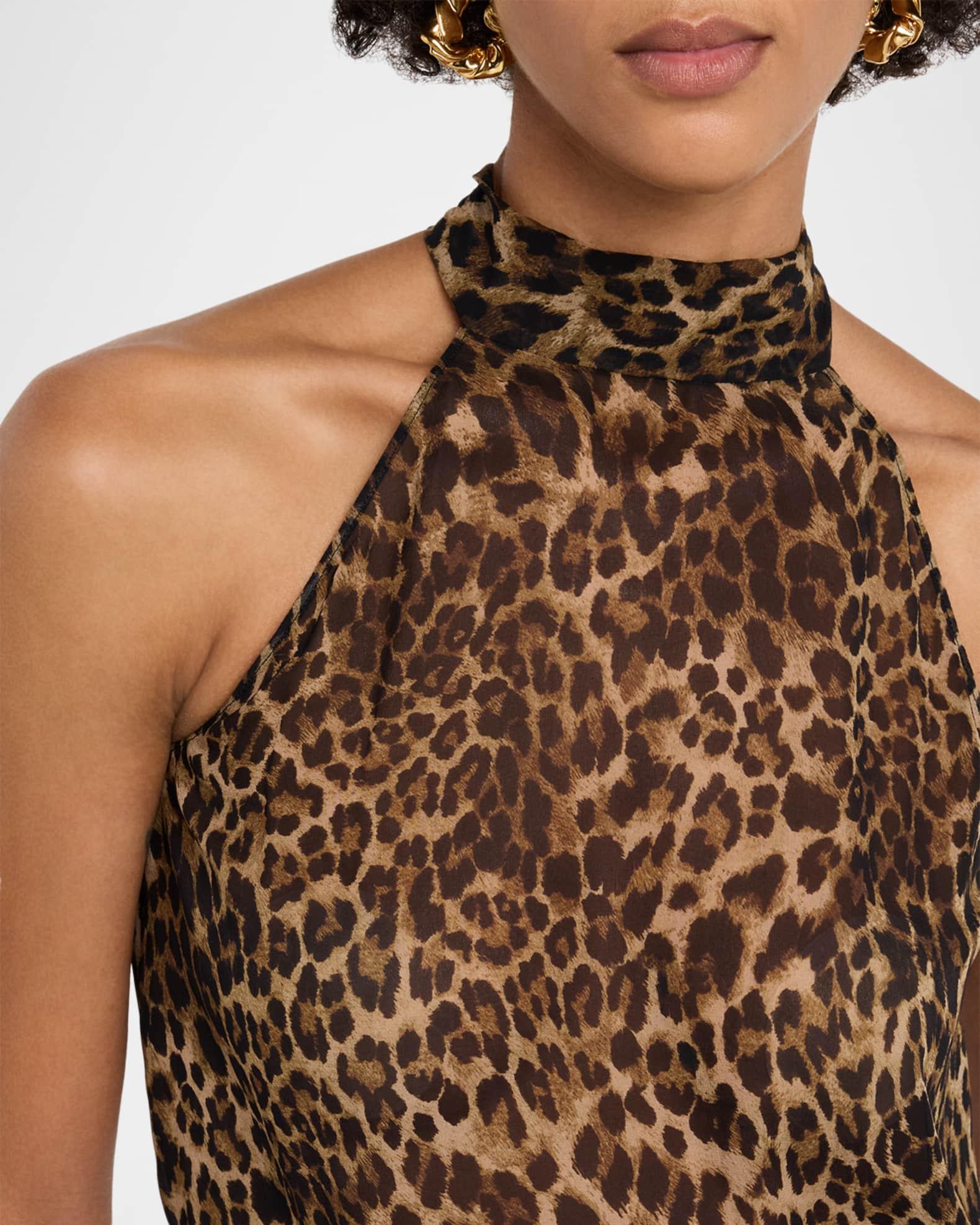 Alla Vintage Leopard Print Halter Top Product Image
