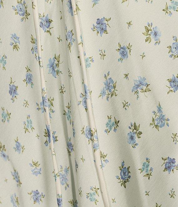 Rumored Satin Floral Print Plunging V-Neck Venice Maxi Dress Product Image