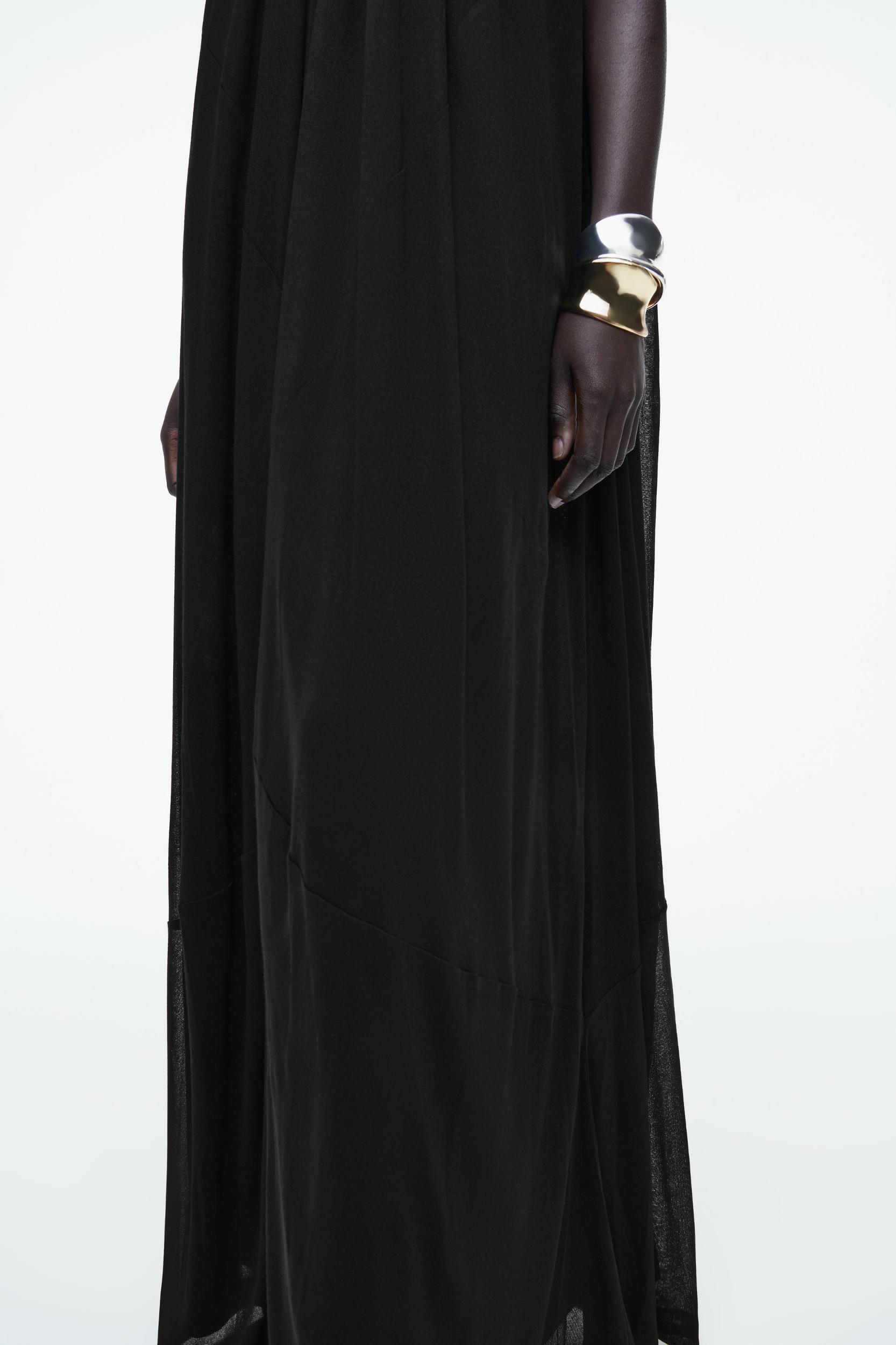 GATHERED HALTERNECK MAXI DRESS Product Image