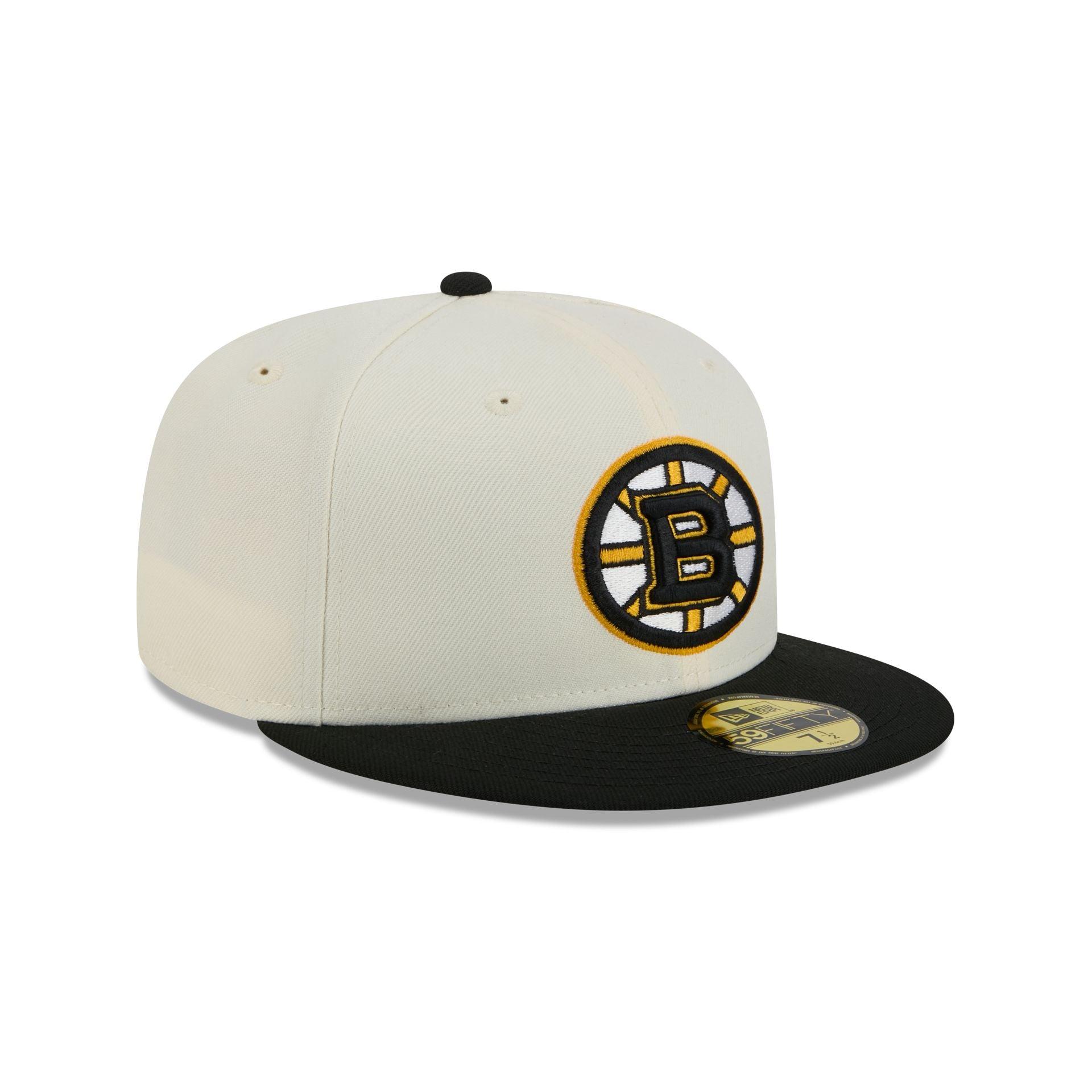 Boston Bruins Chrome White 59FIFTY Fitted Hat Male Product Image