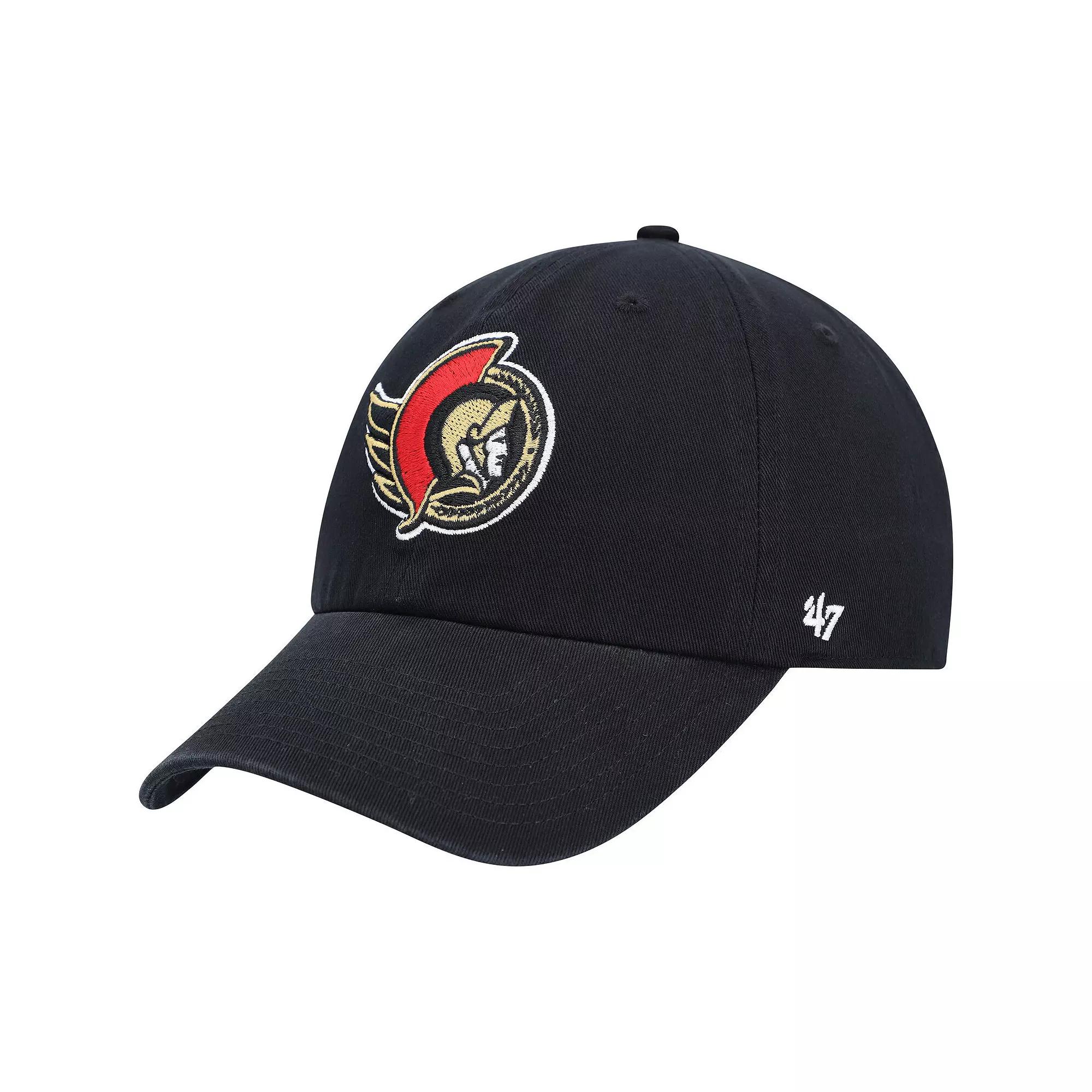Men's '47 Black Ottawa Senators Clean Up Adjustable Hat, Sen Black Product Image