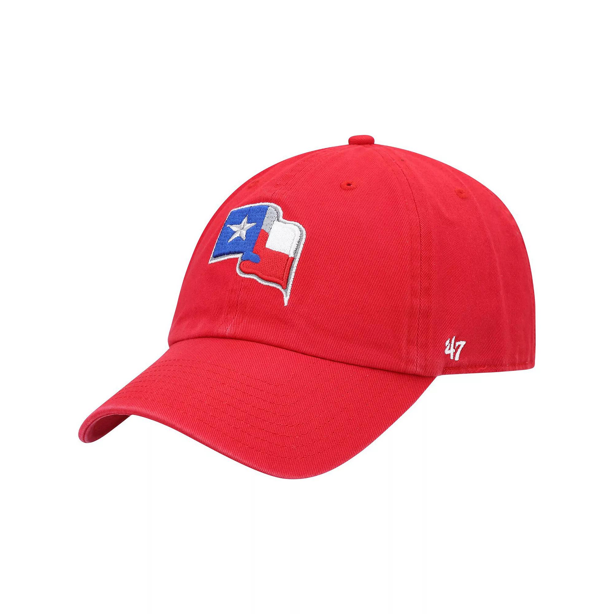 Men's '47 Red Texas Rangers Clean Up Team Adjustable Hat Product Image