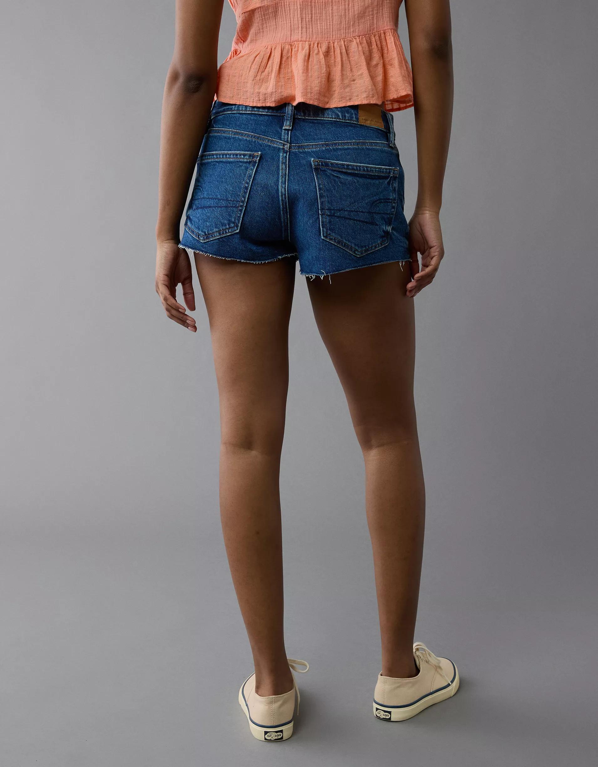 AE Stretch Super Low-Rise Denim Perfect Shortie Product Image