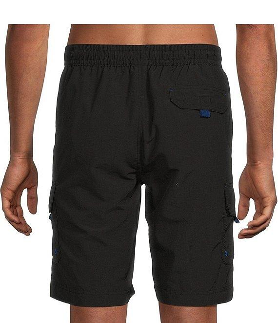 Roundtree & Yorke Boardwalk Cargo 9#double; Solid Swim Trunk Product Image