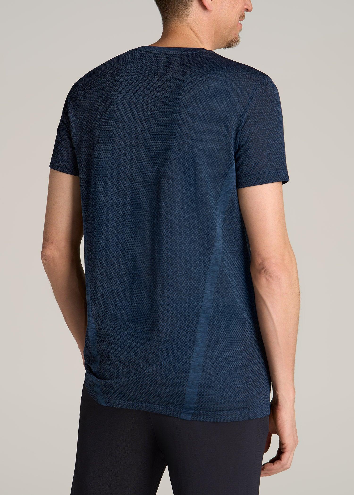 A.T. Performance Modern Fit Engineered Athletic Tee for Tall Men in Navy Mix Male Product Image