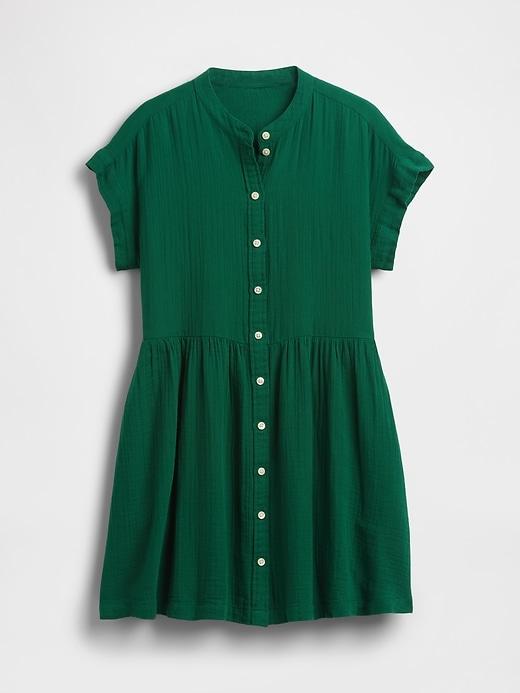 Cotton Gauze Mini Shirtdress Product Image