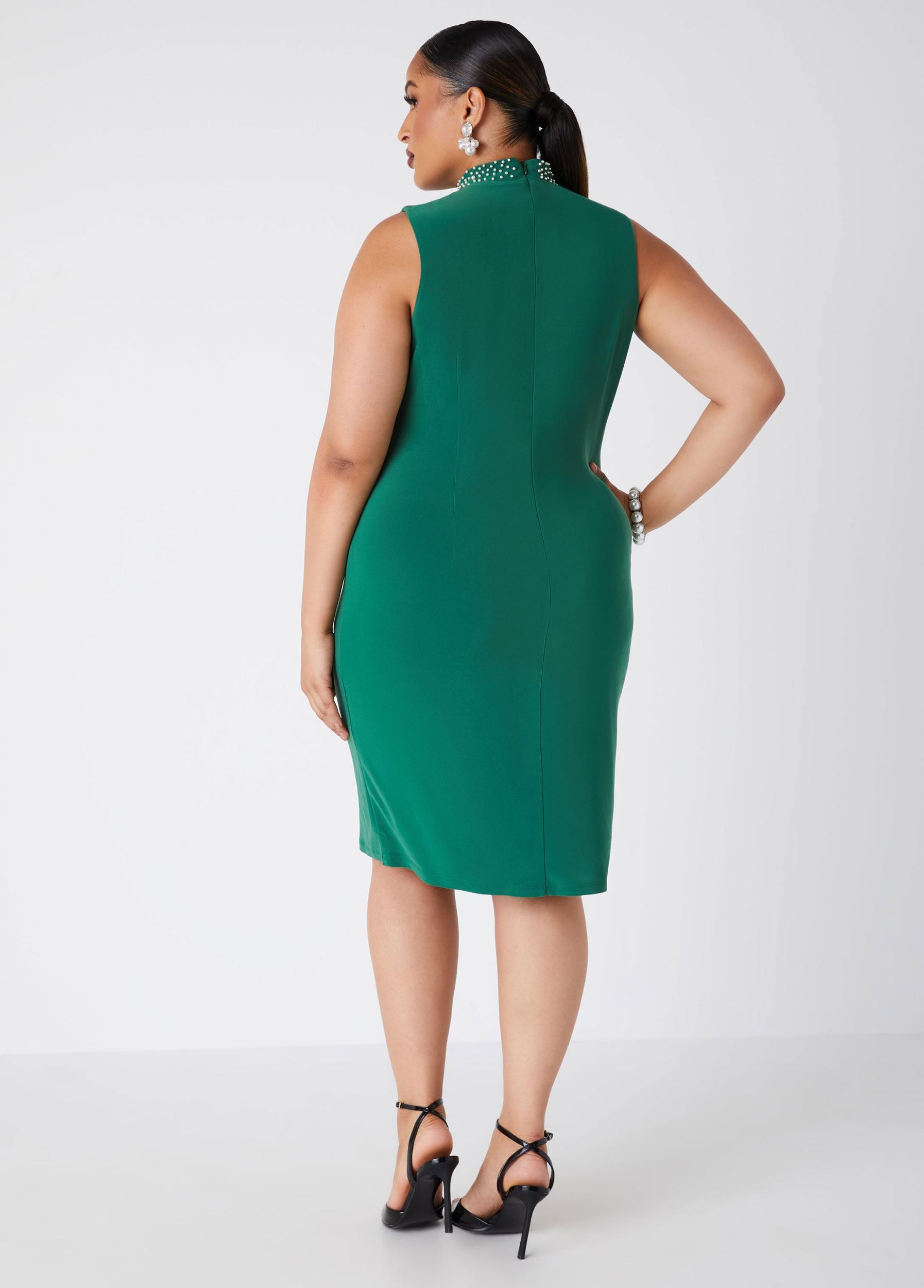 Faux Pearl Bodycon Dress Product Image