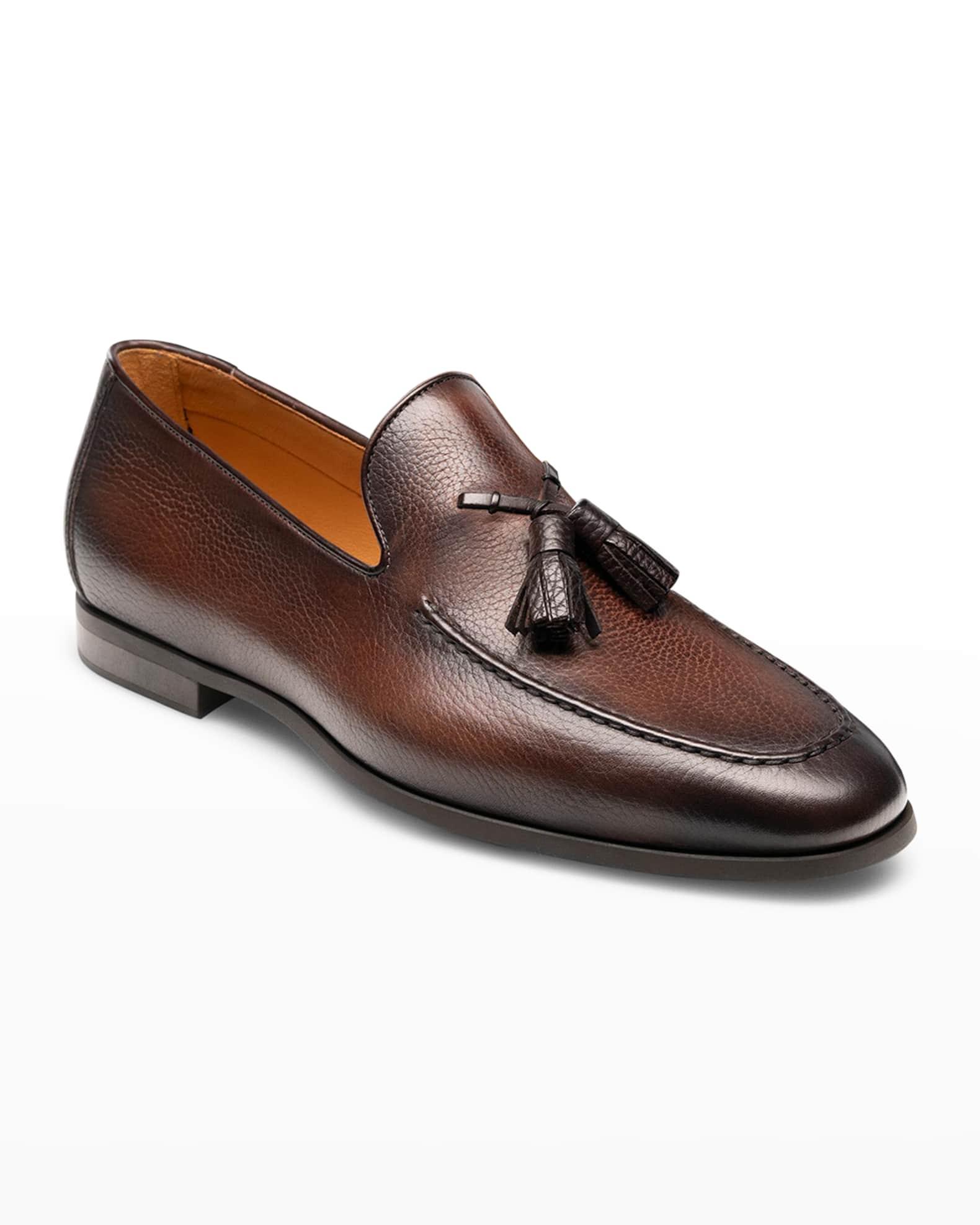 Men's Delray Tassel Burnish Suede Loafers Product Image