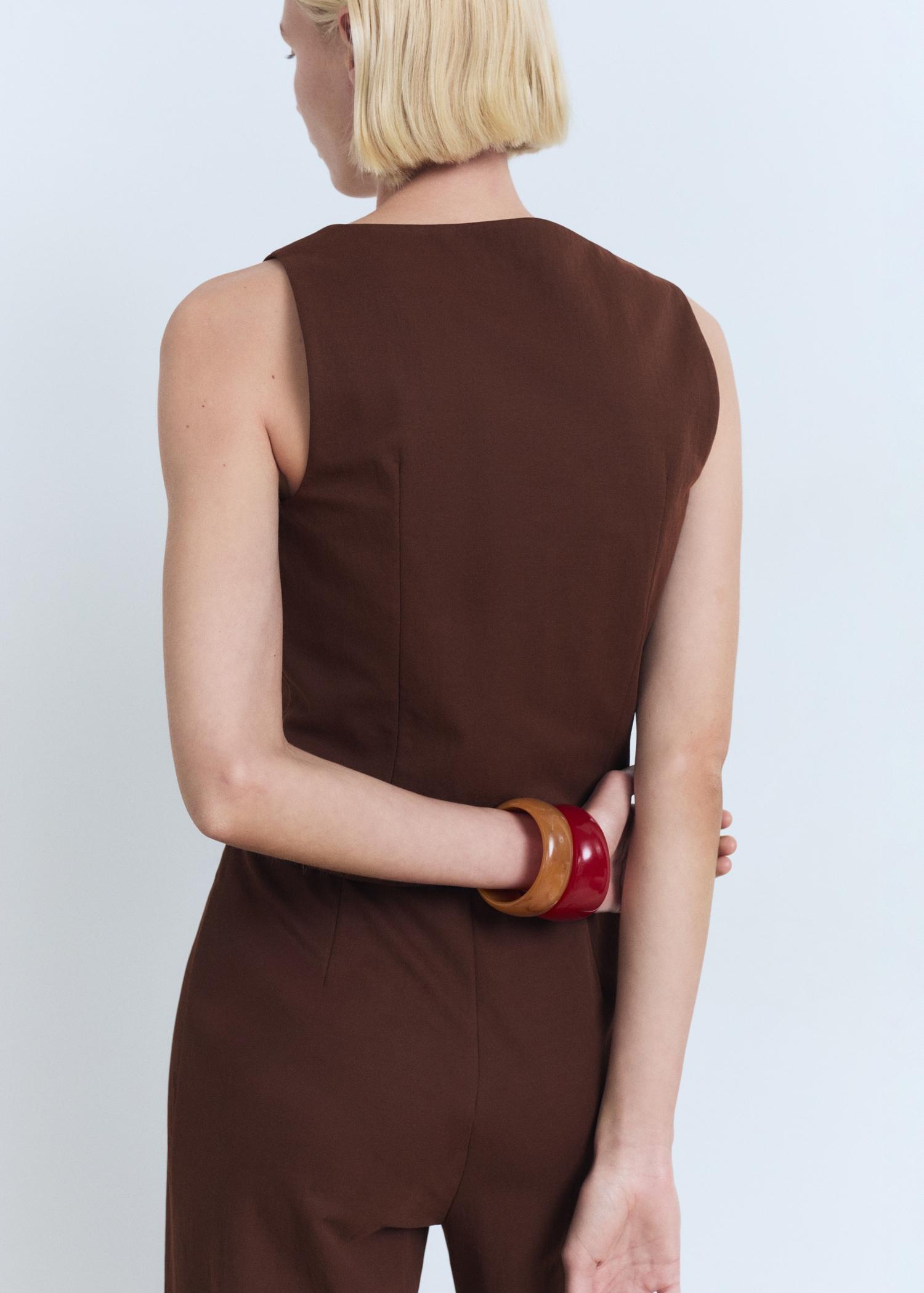 Buttons cotton top - Women | MANGO USA Product Image