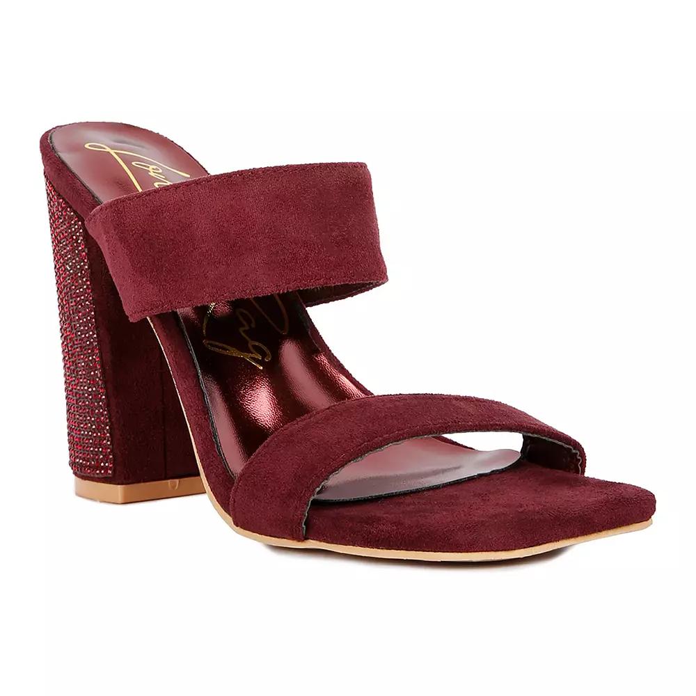 London Rag Sass Women's Block Heel Sandals, Size: 10, Red Product Image