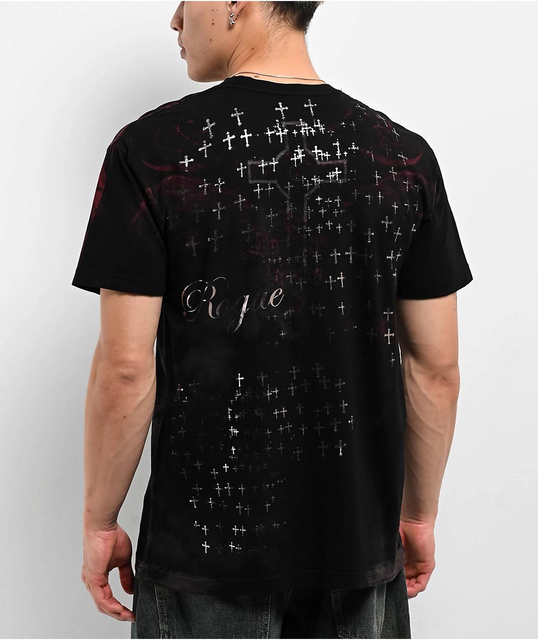 Affliction x Rogue Darkness Black T-Shirt Product Image