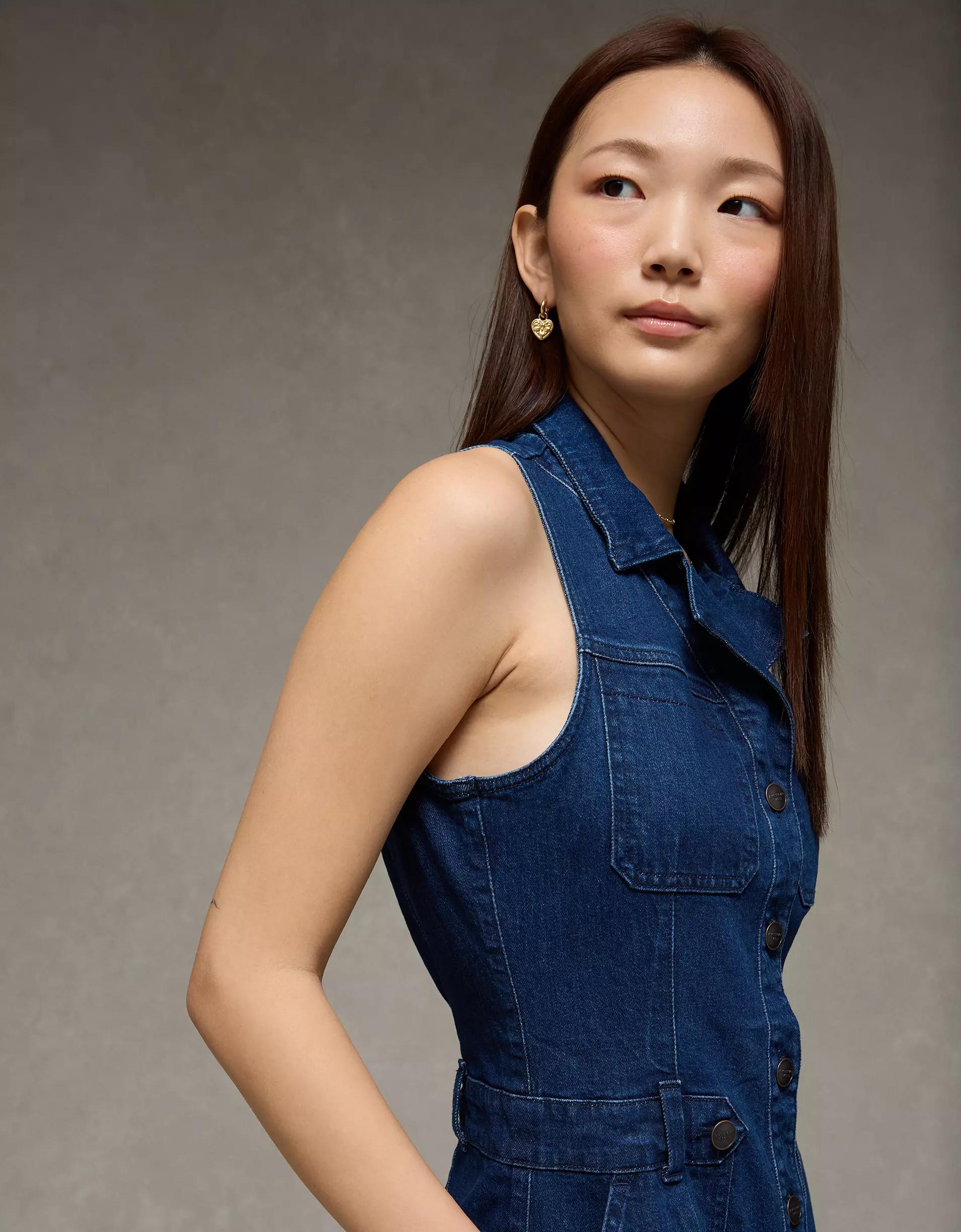 AE Denim Utility Mini Dress Product Image