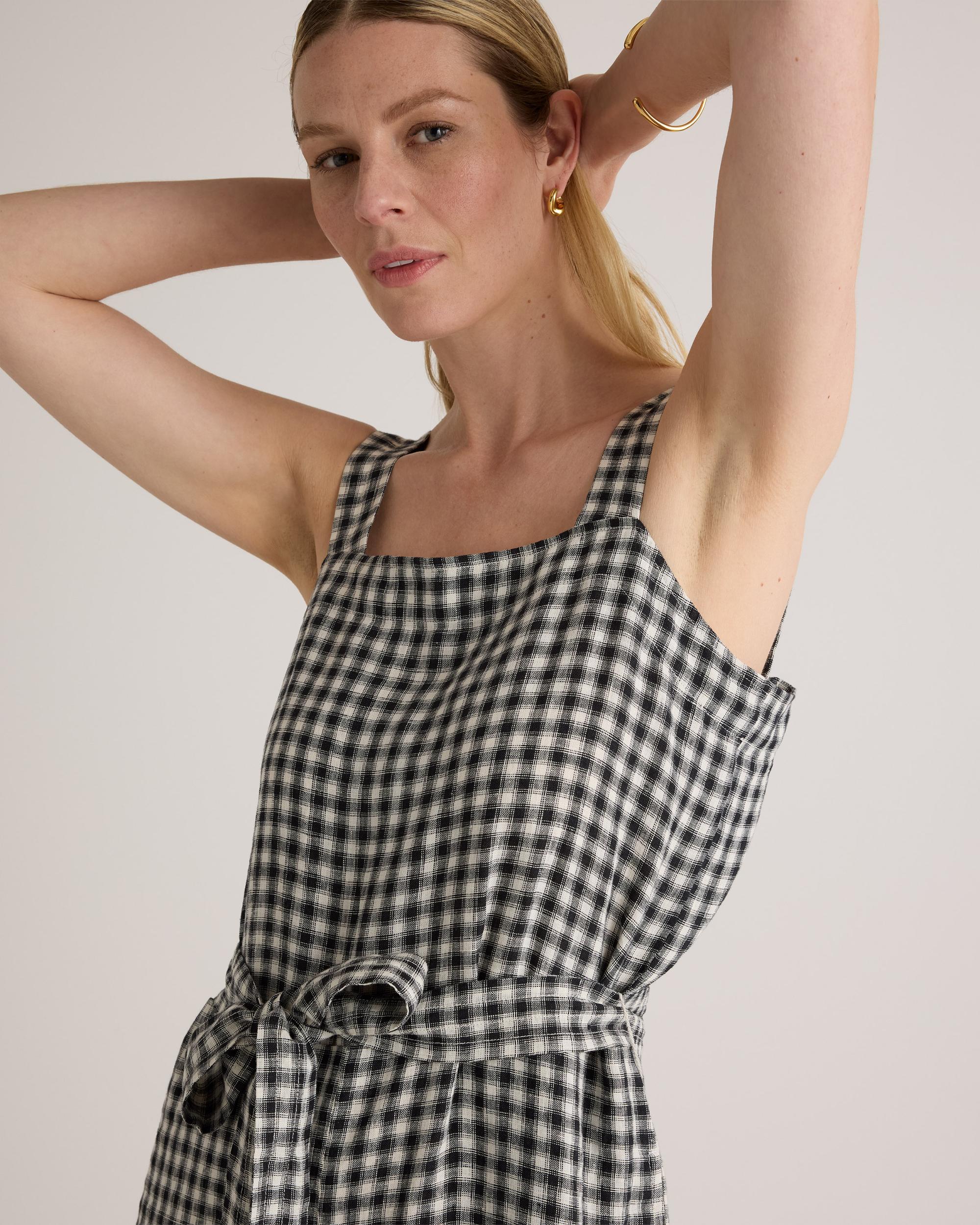 Quince | Women's 100% European Linen Square Neck Jumpsuit Product Image