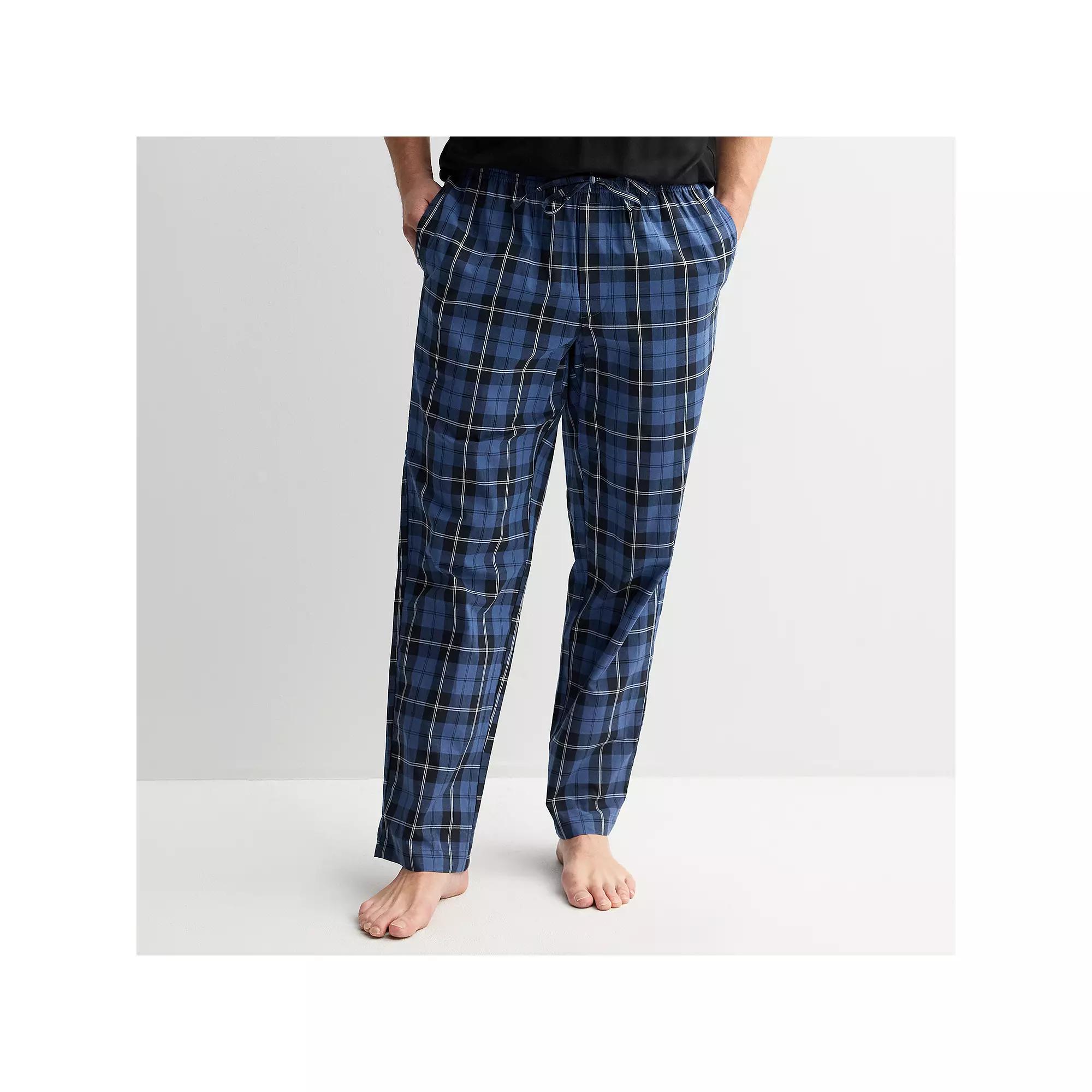 Men's Sonoma Goods For Life® Woven Pajama Pants, Size: Small, Navy Blue Plaid Product Image