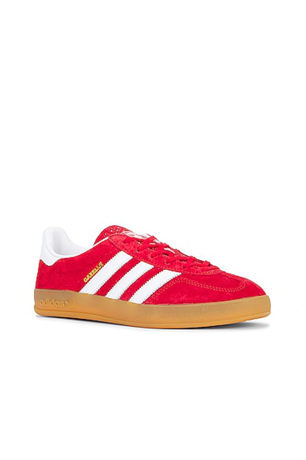 ADIDAS ORIGINALS Gazelle Suede Sneakers With Branded Heel In Red Product Image