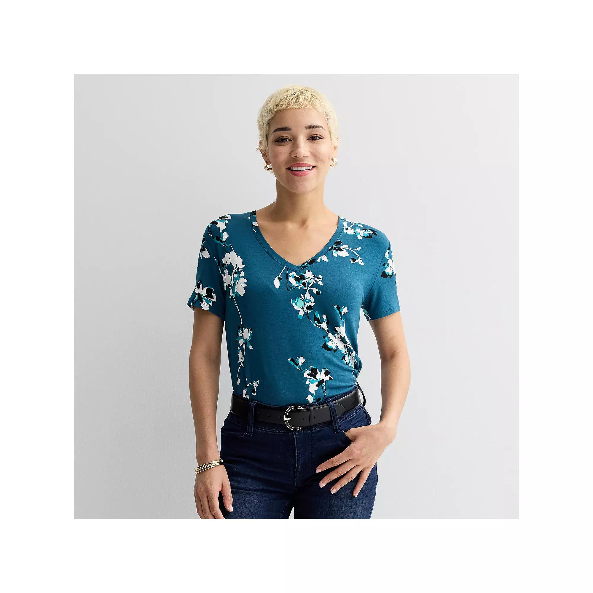 Women's Nine West Essential V-Neck T-Shirt,  Product Image