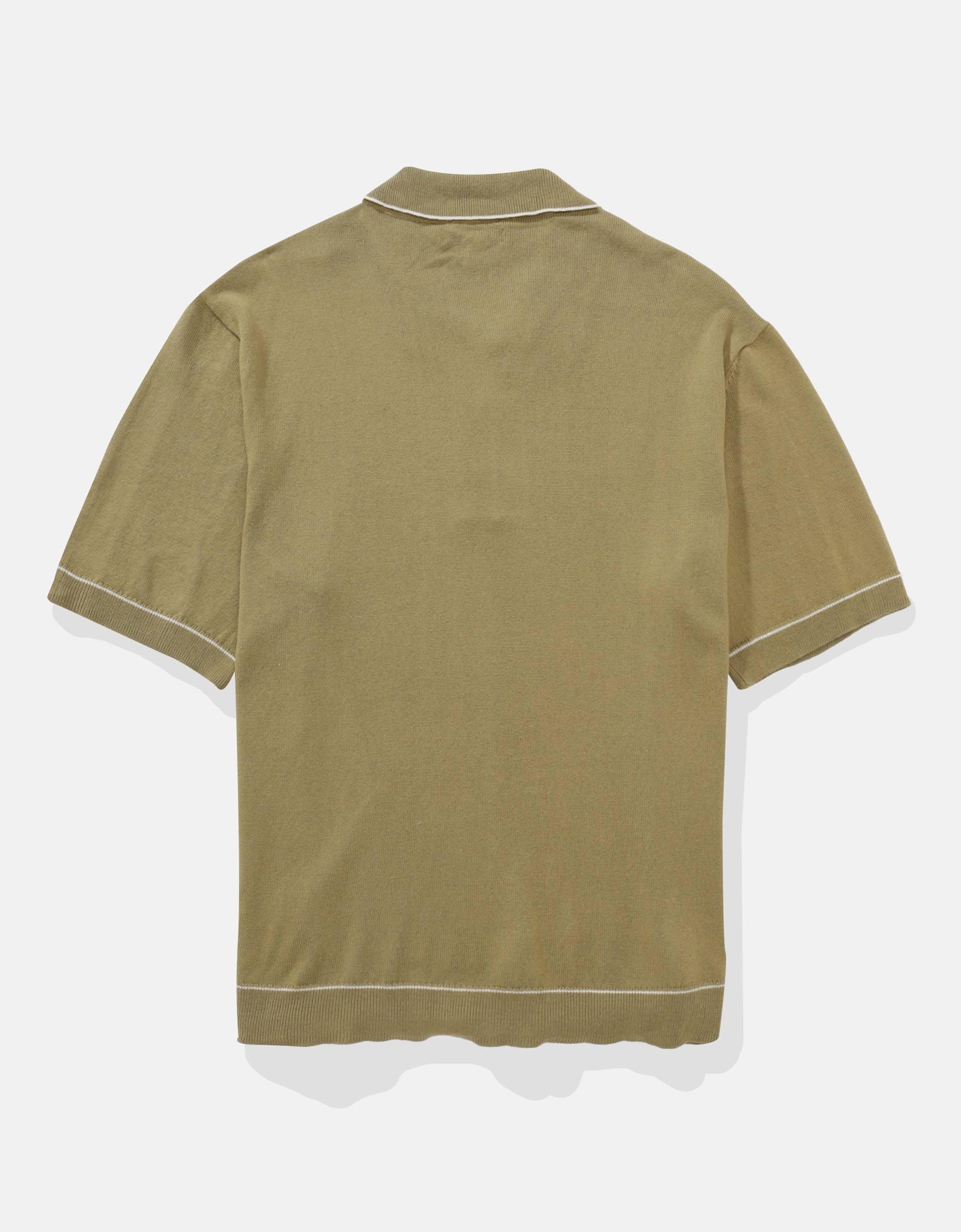 AE Tipped Sweater Polo Shirt Product Image