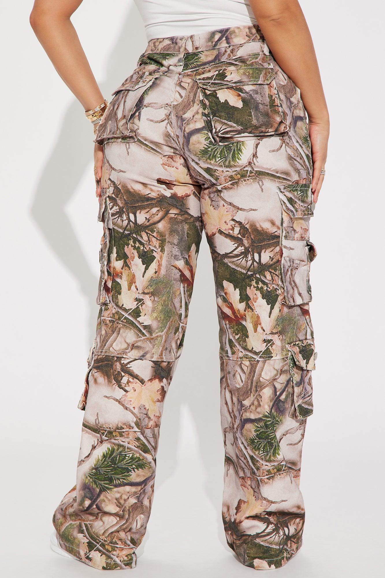 Hide And Seek Stretch Camo Cargo Jean - Taupe Product Image