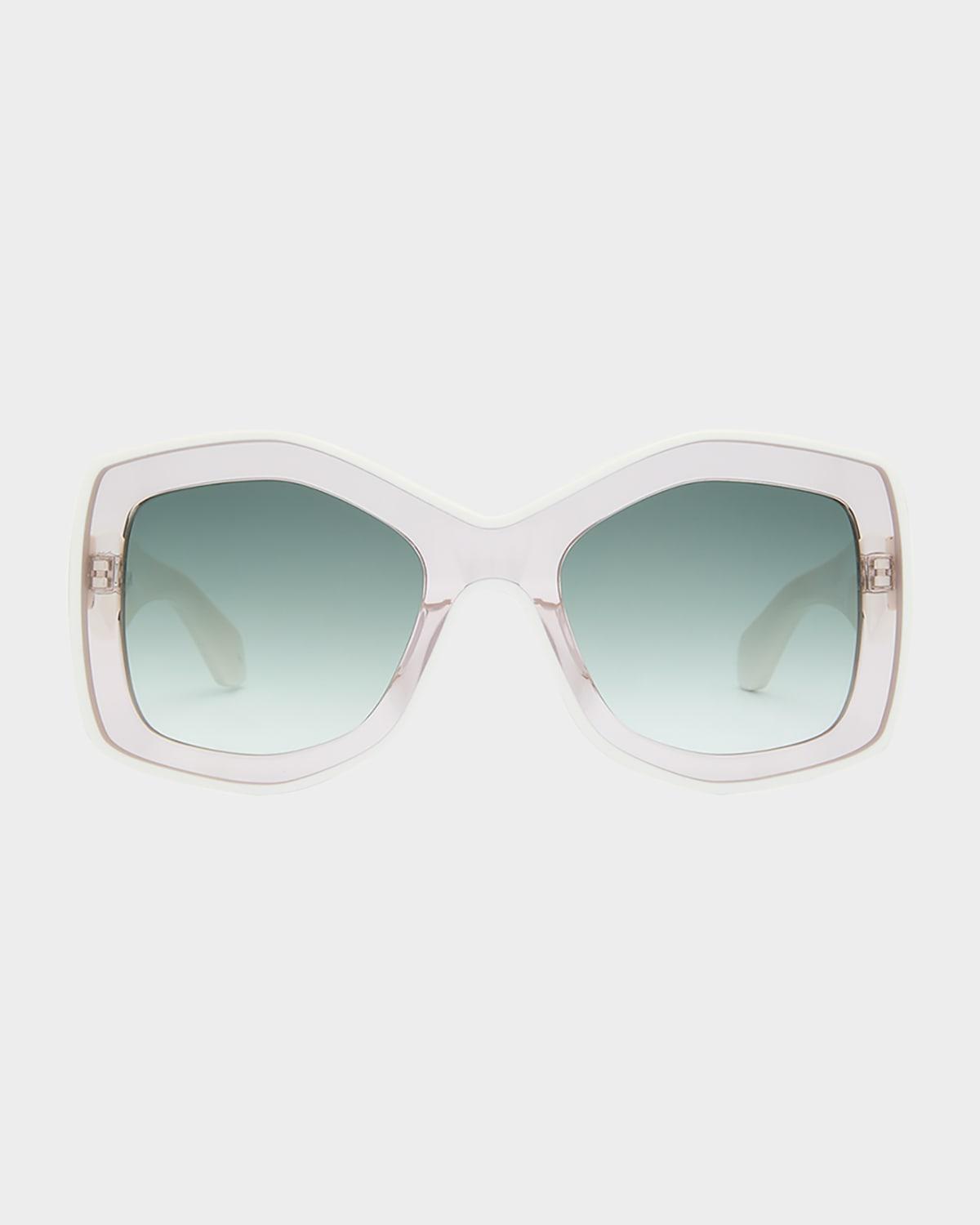 Two-Tone Acetate Butterfly Sunglasses Product Image