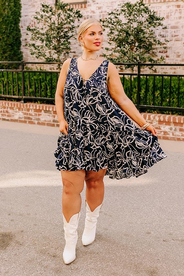 Free Yourself Shift Dress In Navy Curves Product Image