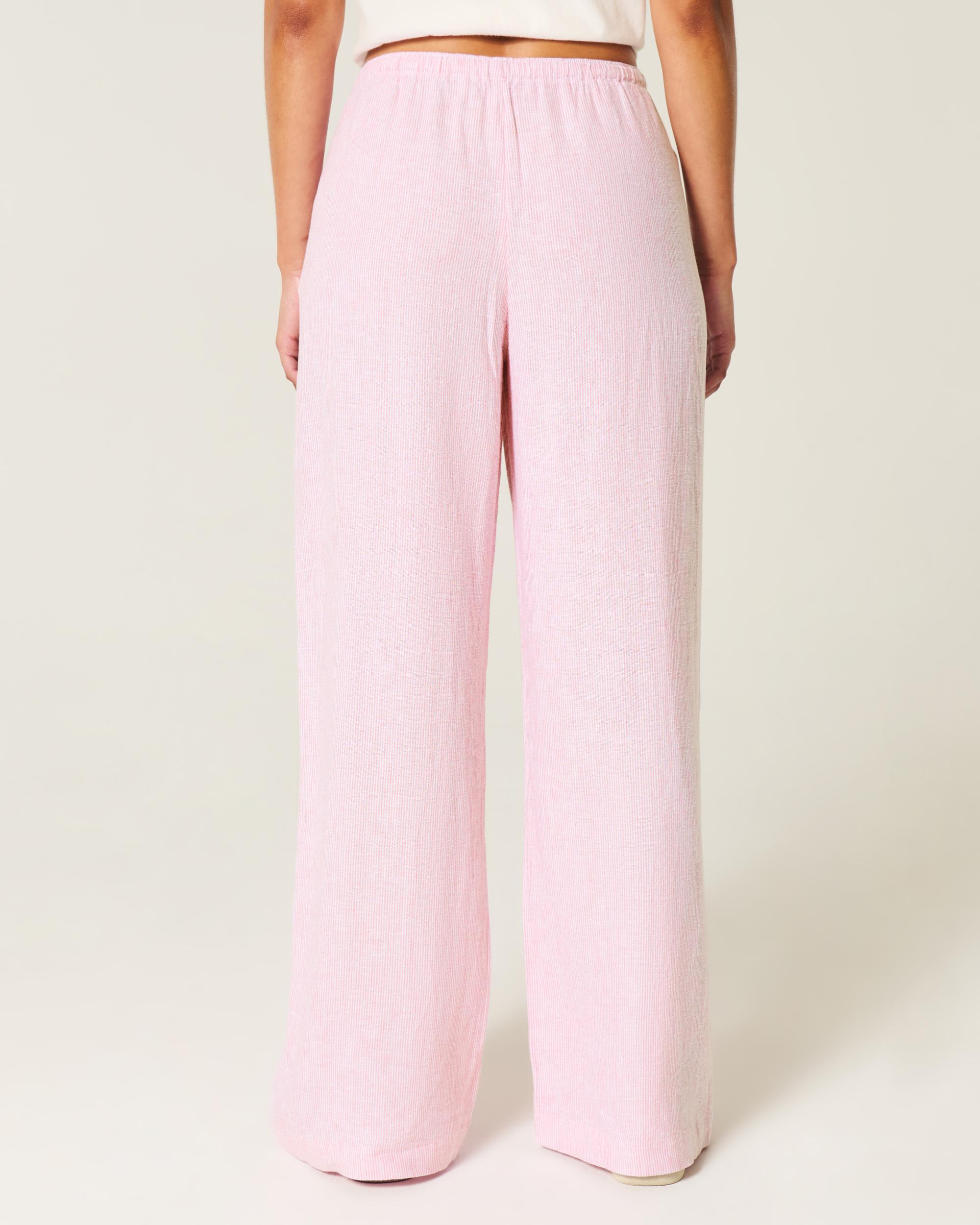 Linen-Blend Baggy Pull-On Pants Product Image