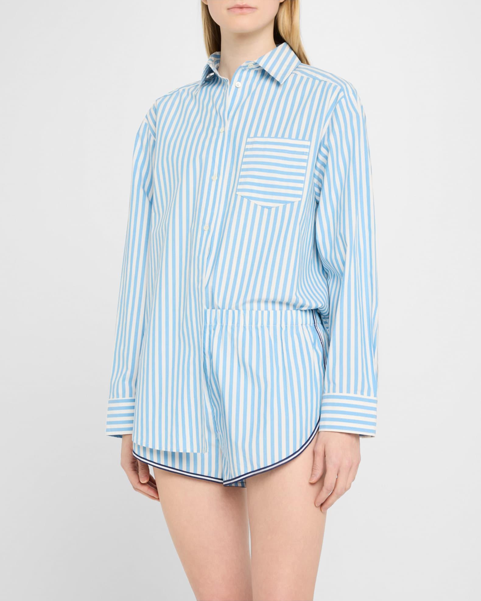 The Avril Stripe Button-Front Shirt Product Image