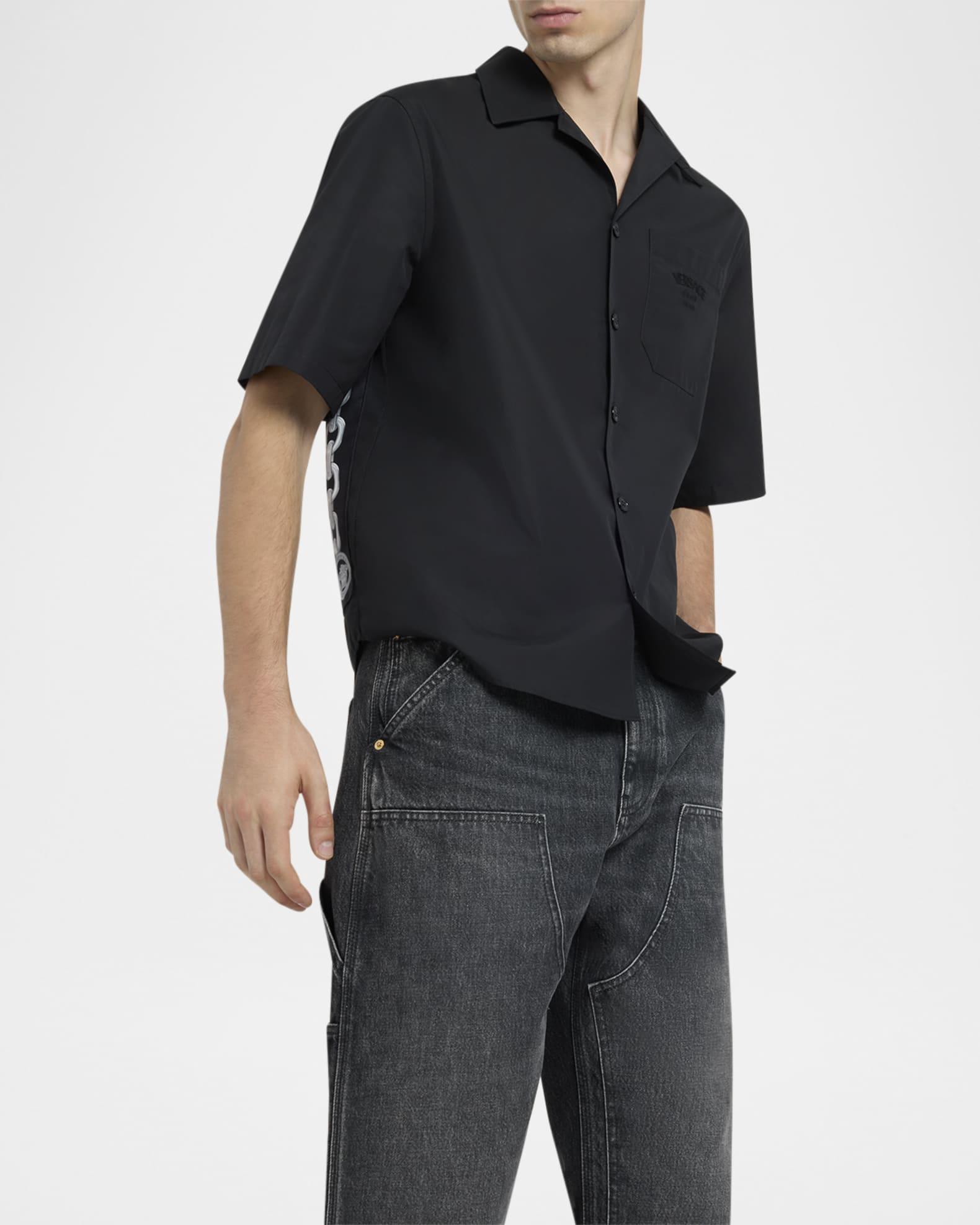 Men's Medusa Chains Poplin Camp Shirt Product Image