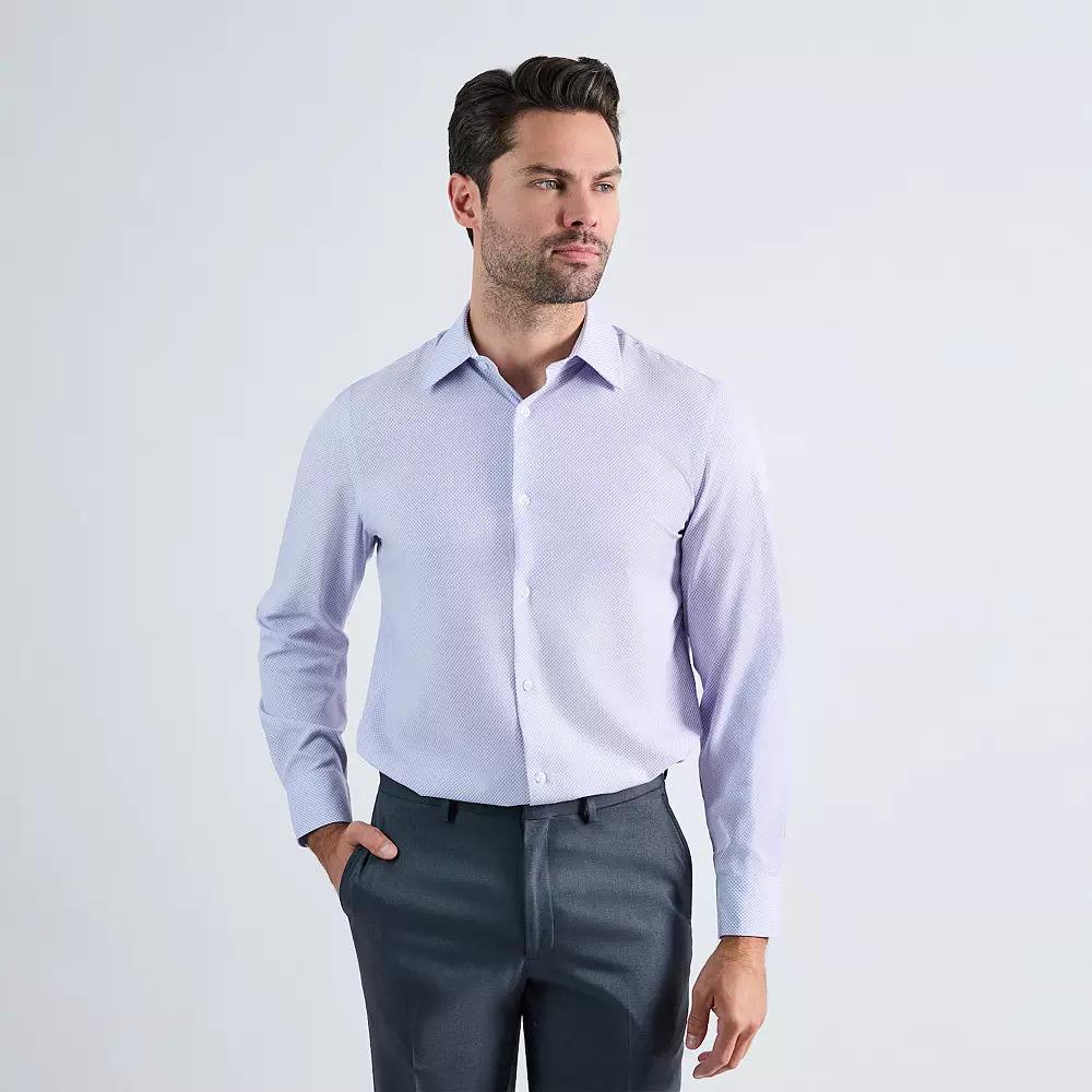 Men's Haggar® Smart Wash® Slim Fit Patterned Dress Shirt,  Product Image