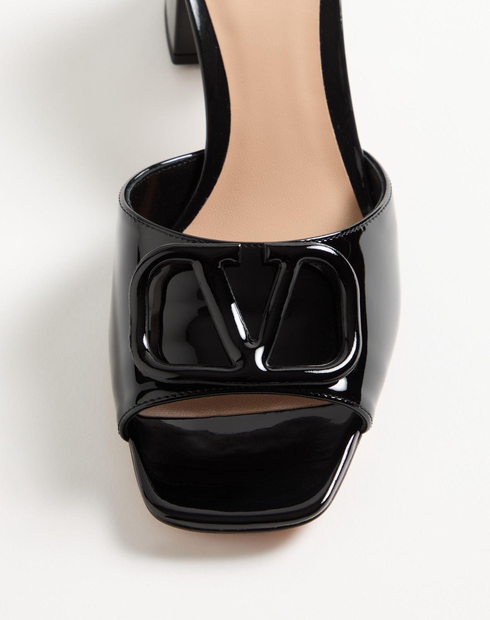 Vlogo Signature Patent Leather Slide Sandal 60Mm Product Image