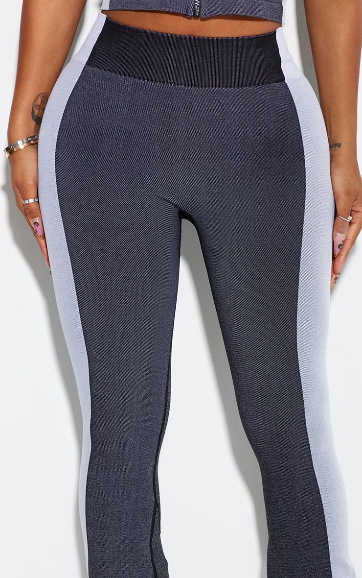 Shape Grey Seamless Contrast High Waist Leggings Product Image