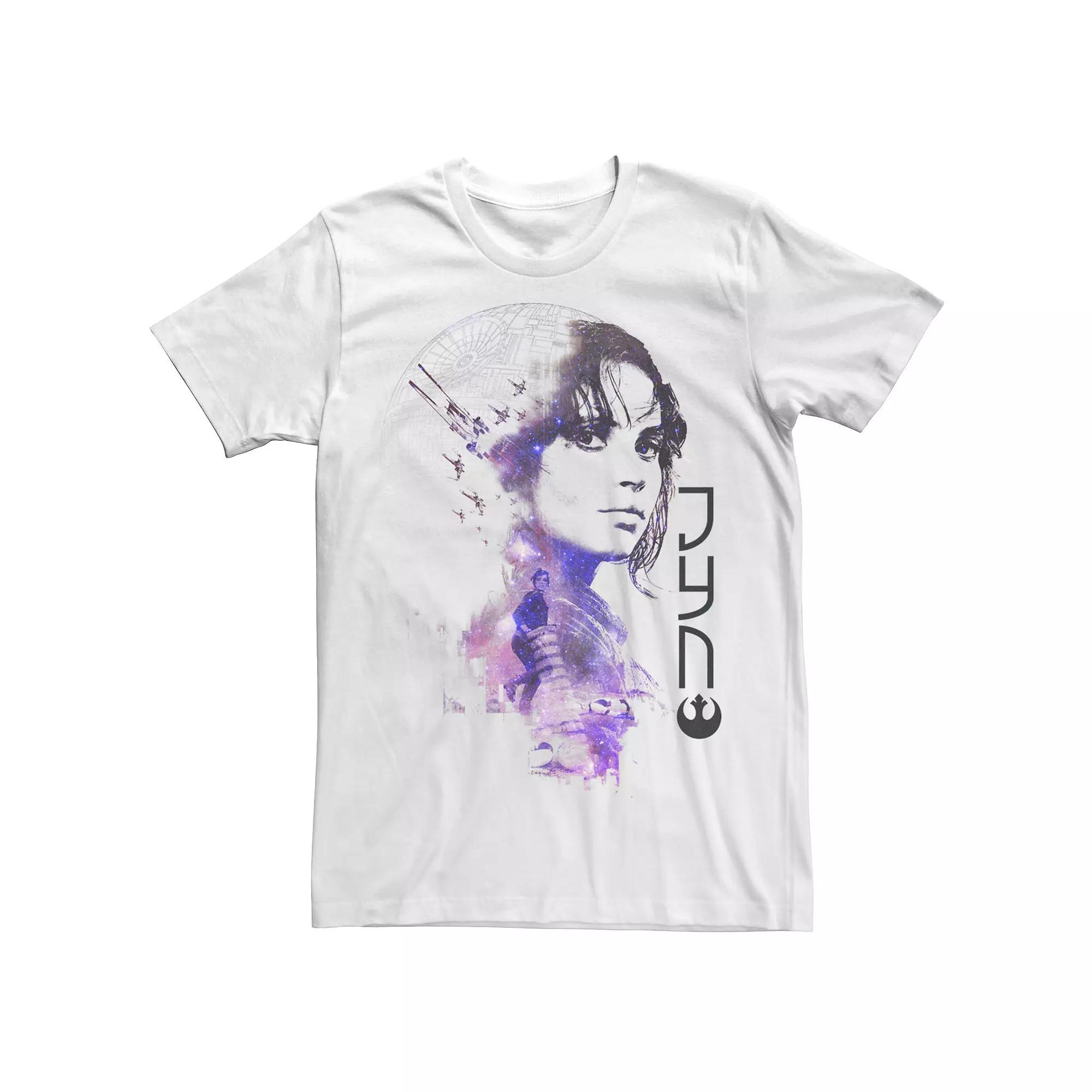 Men's Star Wars Rogue One Jyn Fade Death Star Tee,  Product Image