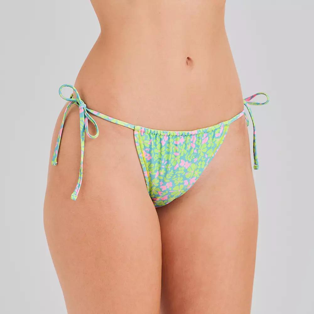 Juniors' Ninety-Nine° Reversible Side Tie Hipster Bikini Bottom, Women's,  Product Image