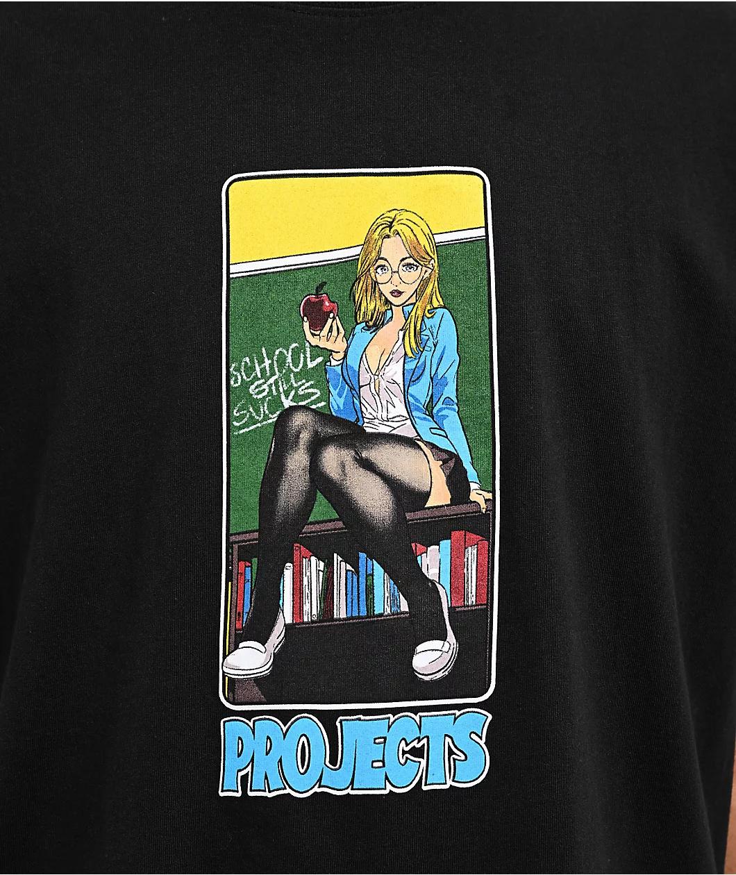 Brooklyn Projects School Still Sucks Black T-Shirt Product Image