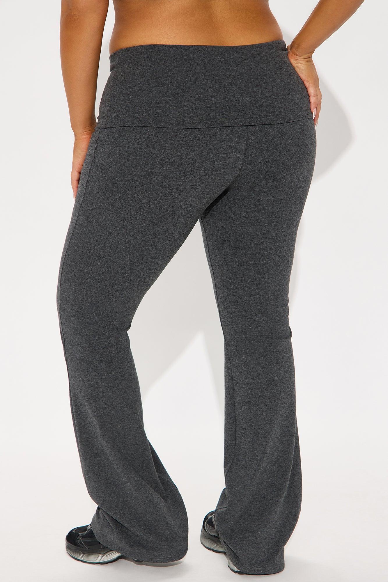 Adriana Foldover Flare Pant - Charcoal Product Image