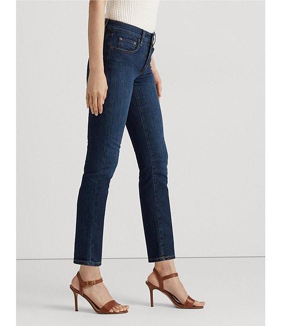 Lauren Ralph Lauren Petite Size Premier Straight Leg Jeans Product Image